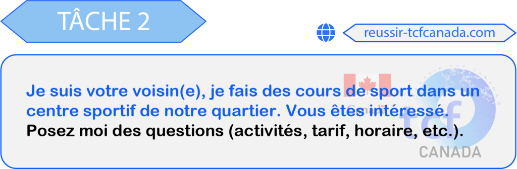 TCF Canada Tâche 2 sujet 1 EO Mars