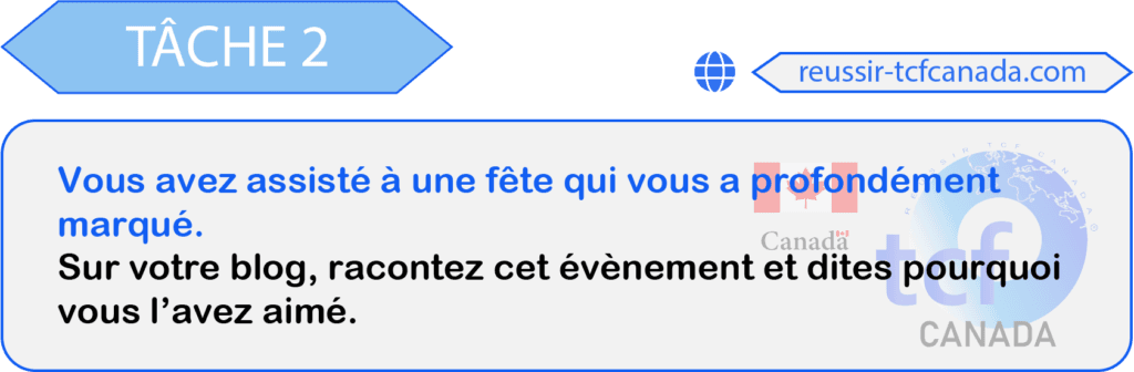 TCF Canada Tâche 2 sujet 2 EE mai