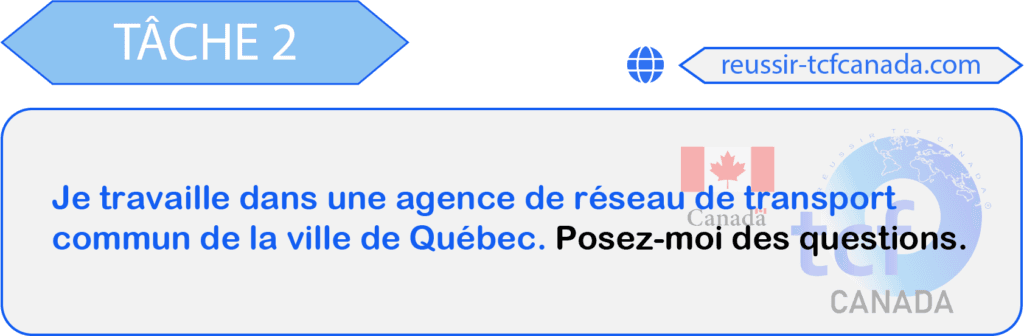 TCF Canada Tâche 2 sujet 2 EO Mai