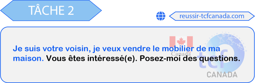 TCF Canada Tâche 2 sujet 5 EO Mai