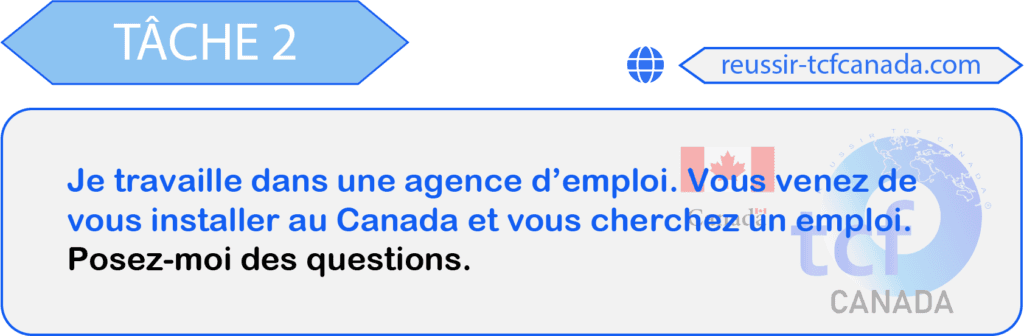 TCF Canada Tâche 2 sujet 5 EO Juin