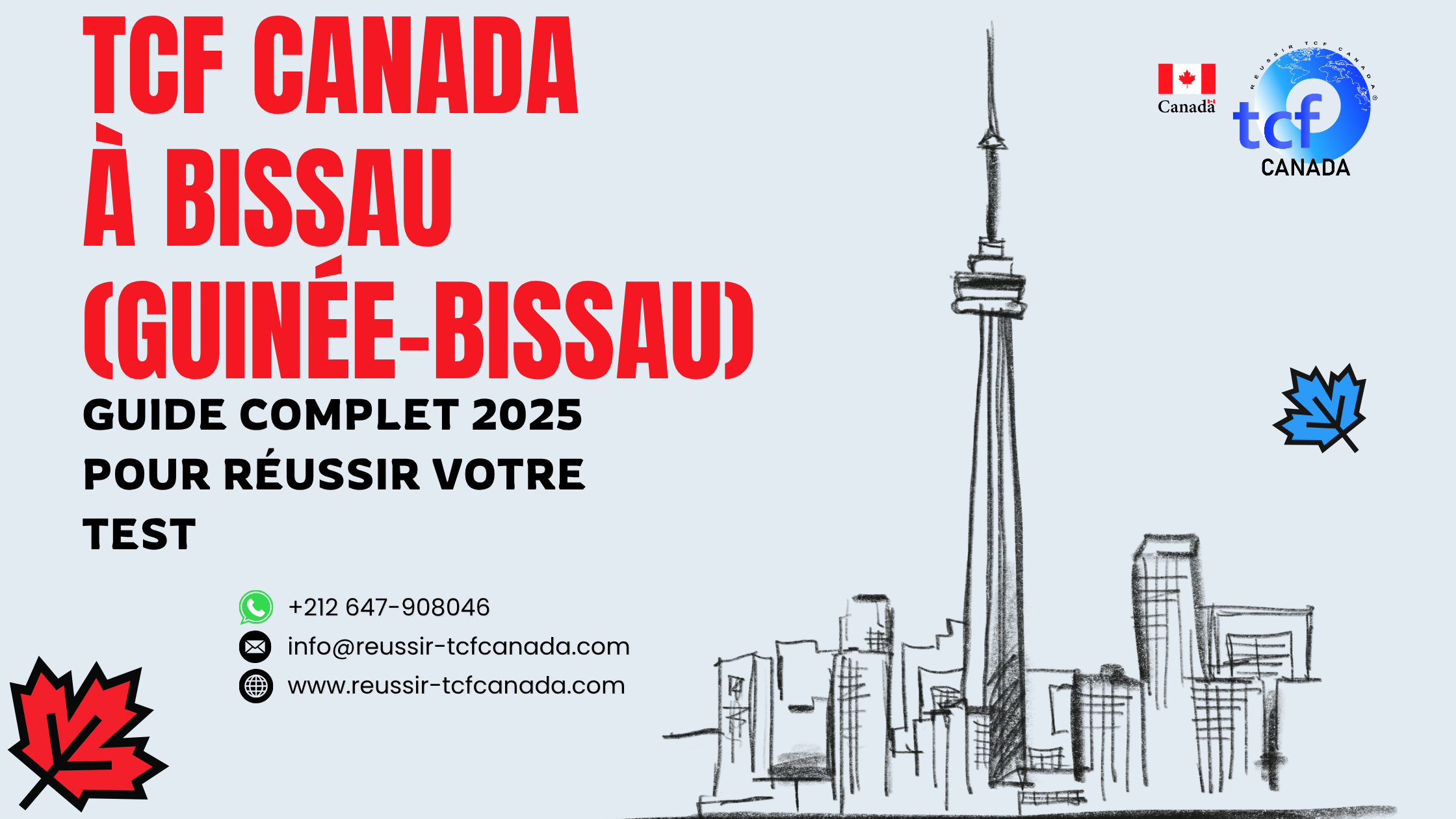 Passez le TCF Canada à Bissau : préparation en ligne, centres agréés et Packs Nabil pour réussir votre test.