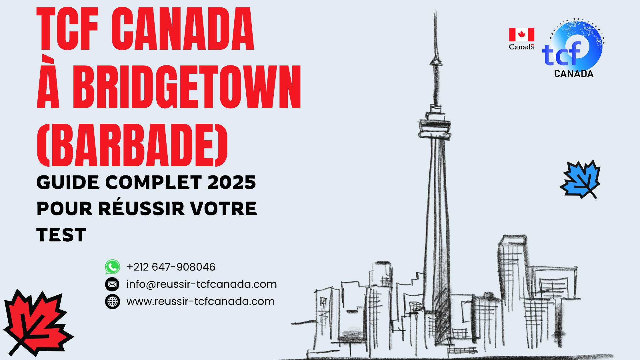 TCF Canada à Bridgetown : centres, préparation en ligne, Packs Nabil et conseils essentiels pour réussir votre examen en 2025.