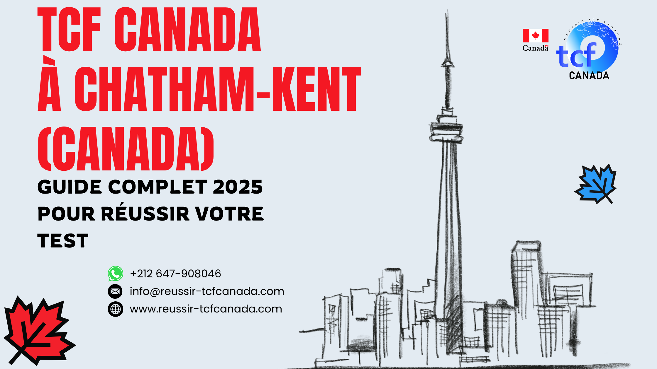 Guide complet pour passer le TCF Canada à Chatham-Kent : centres, ressources, Pack Nabil et conseils pour réussir votre examen.