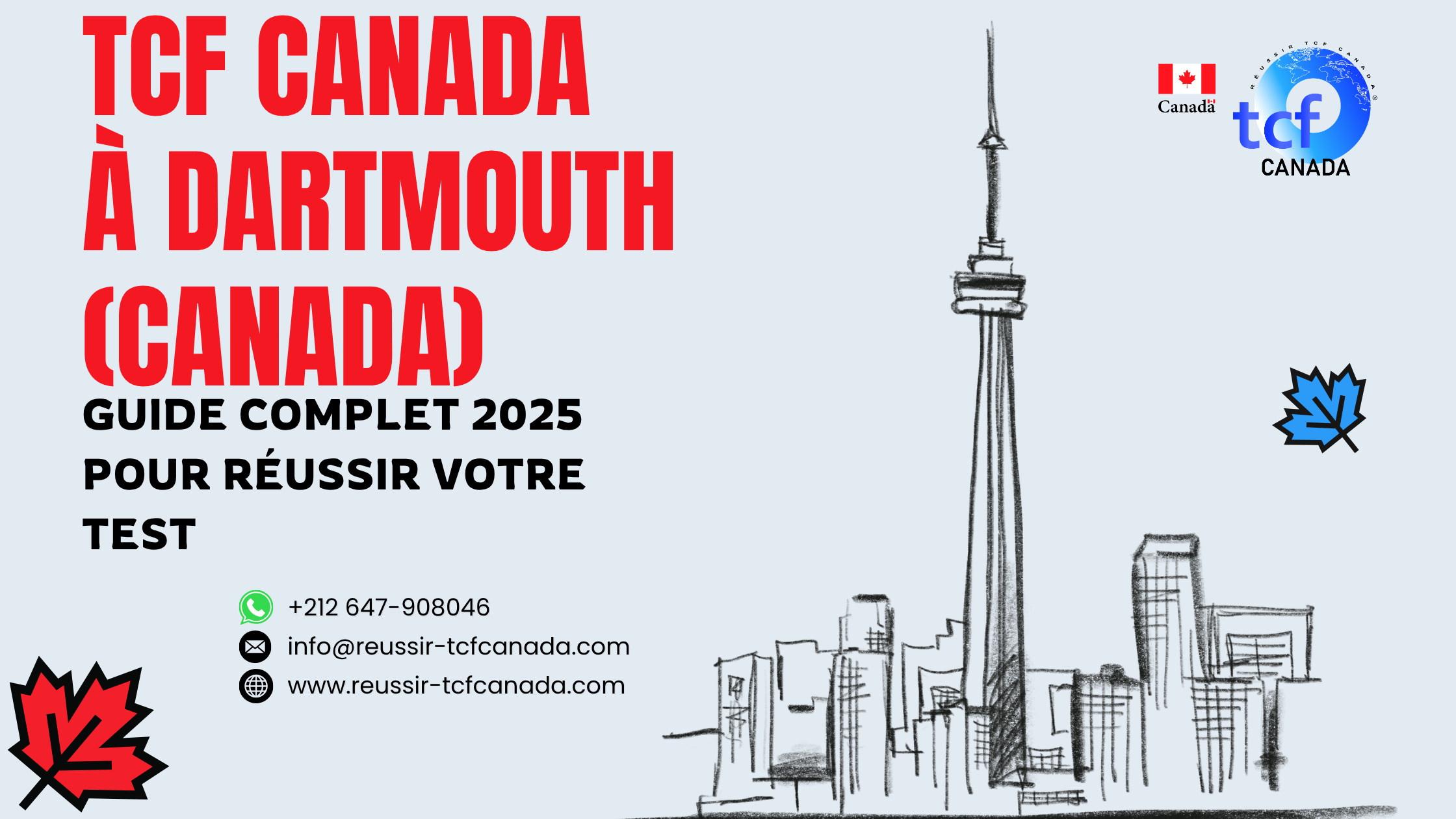 TCF Canada à Dartmouth : centres, préparation, Packs Nabil et conseils pratiques pour réussir votre test en 2025.