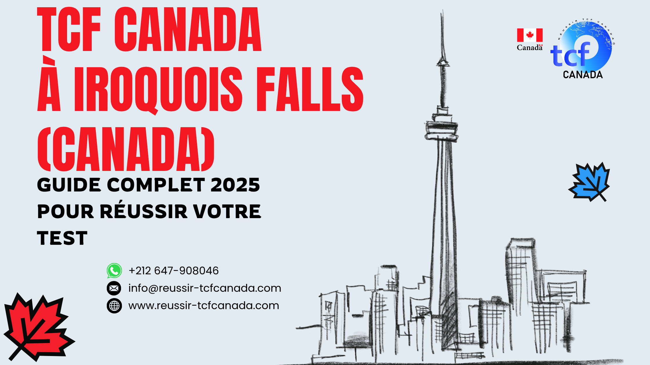 Guide complet pour passer le TCF Canada à Iroquois Falls : centres, ressources, Pack Nabil et conseils pour réussir votre examen.