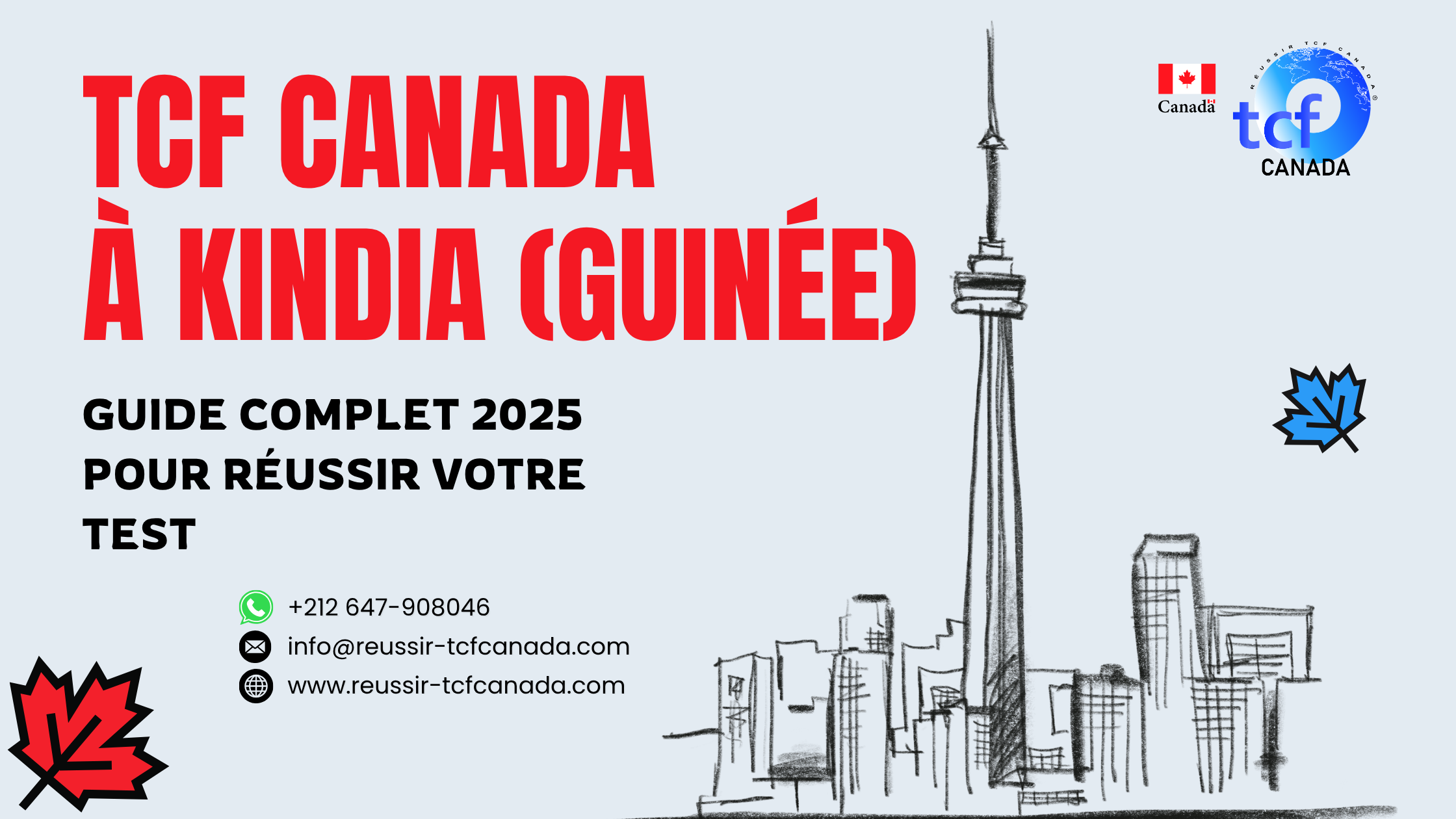 Préparez et réussissez le TCF Canada à Kindia avec conseils, packs Nabil et centres officiels.