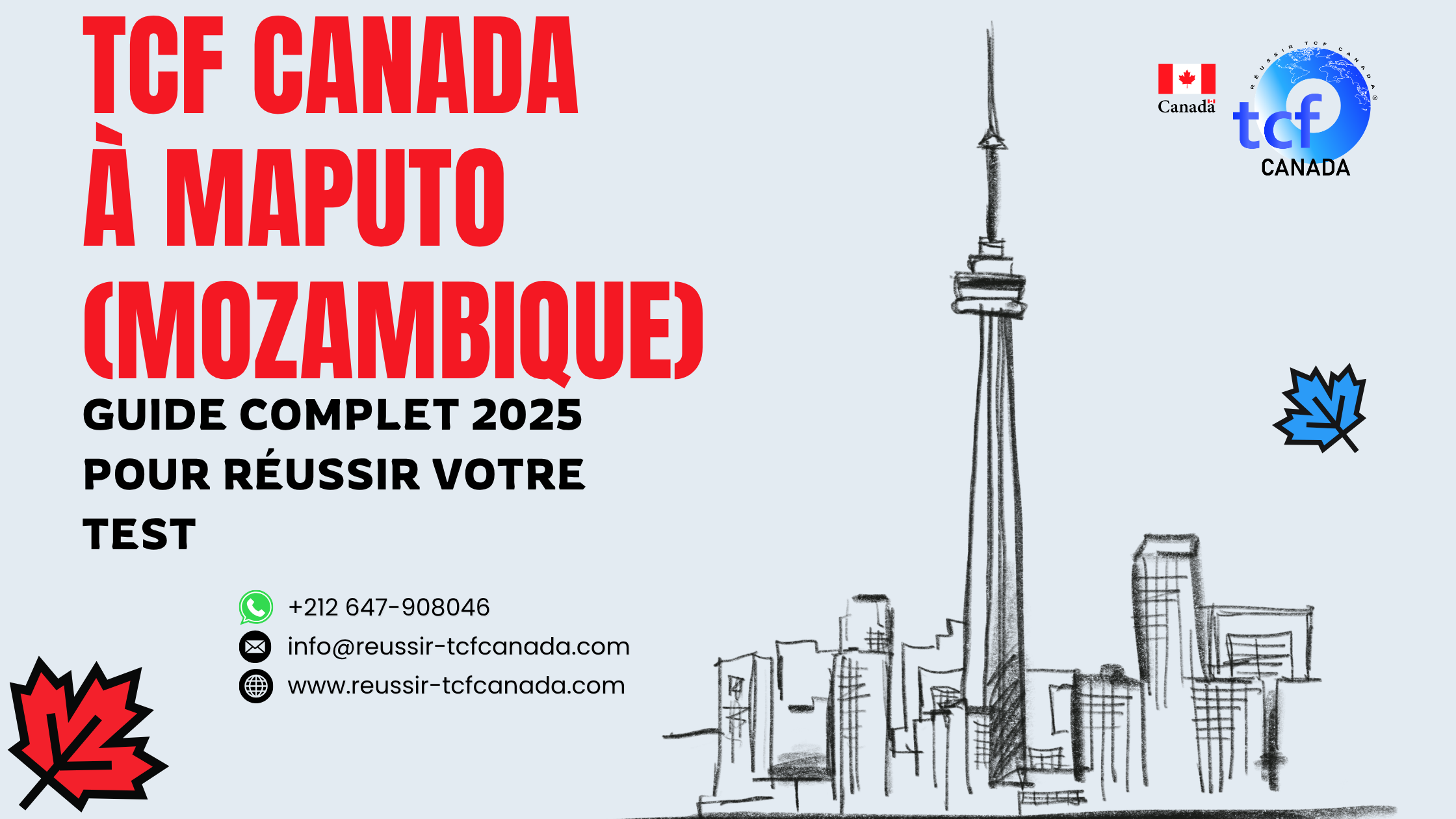 Préparez et réussissez le TCF Canada à Maputo avec conseils, packs Nabil et centres officiels.