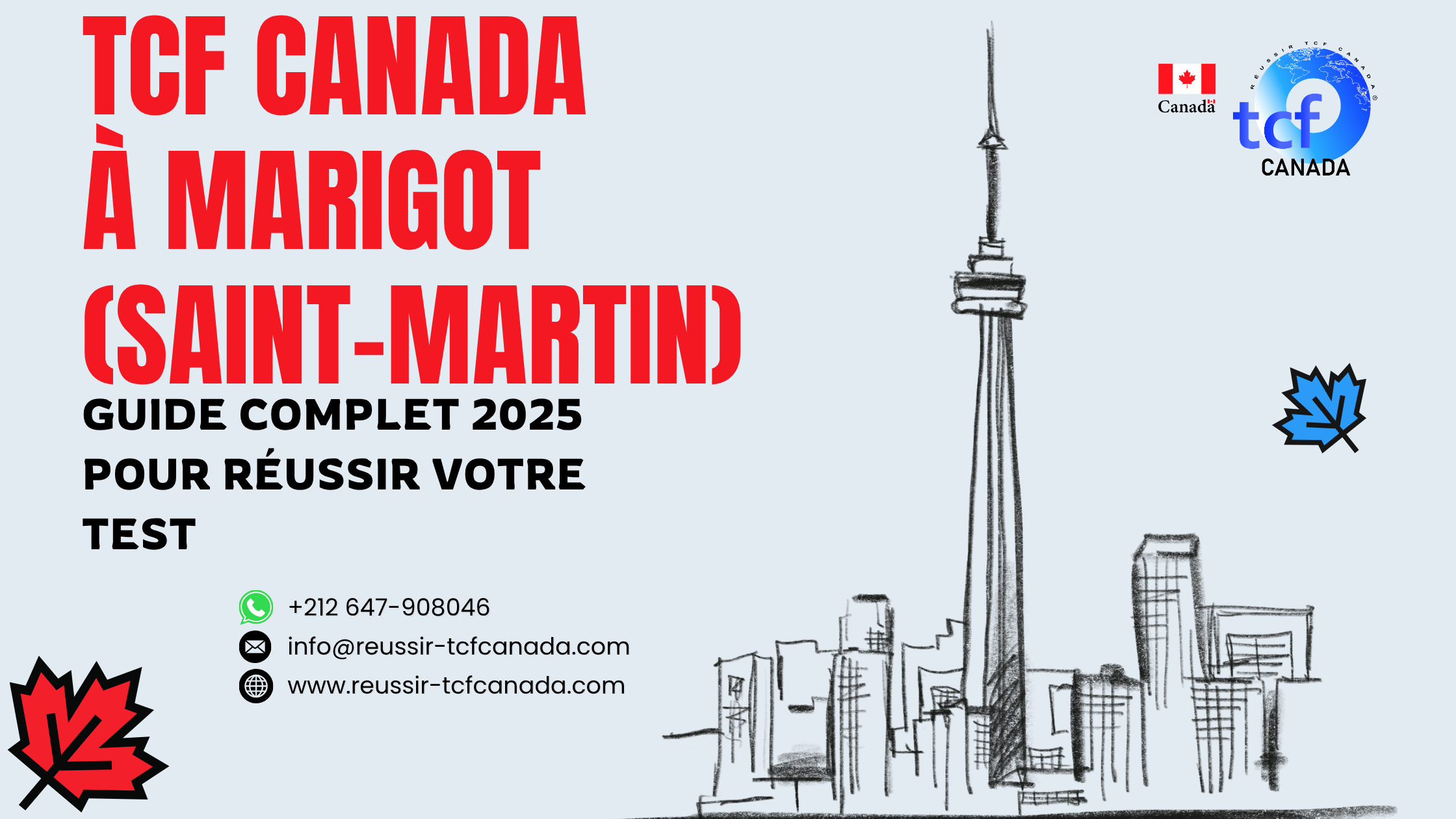 TCF Canada à Marigot : centres, préparation en ligne, Packs Nabil et conseils pour réussir votre examen en 2025.
