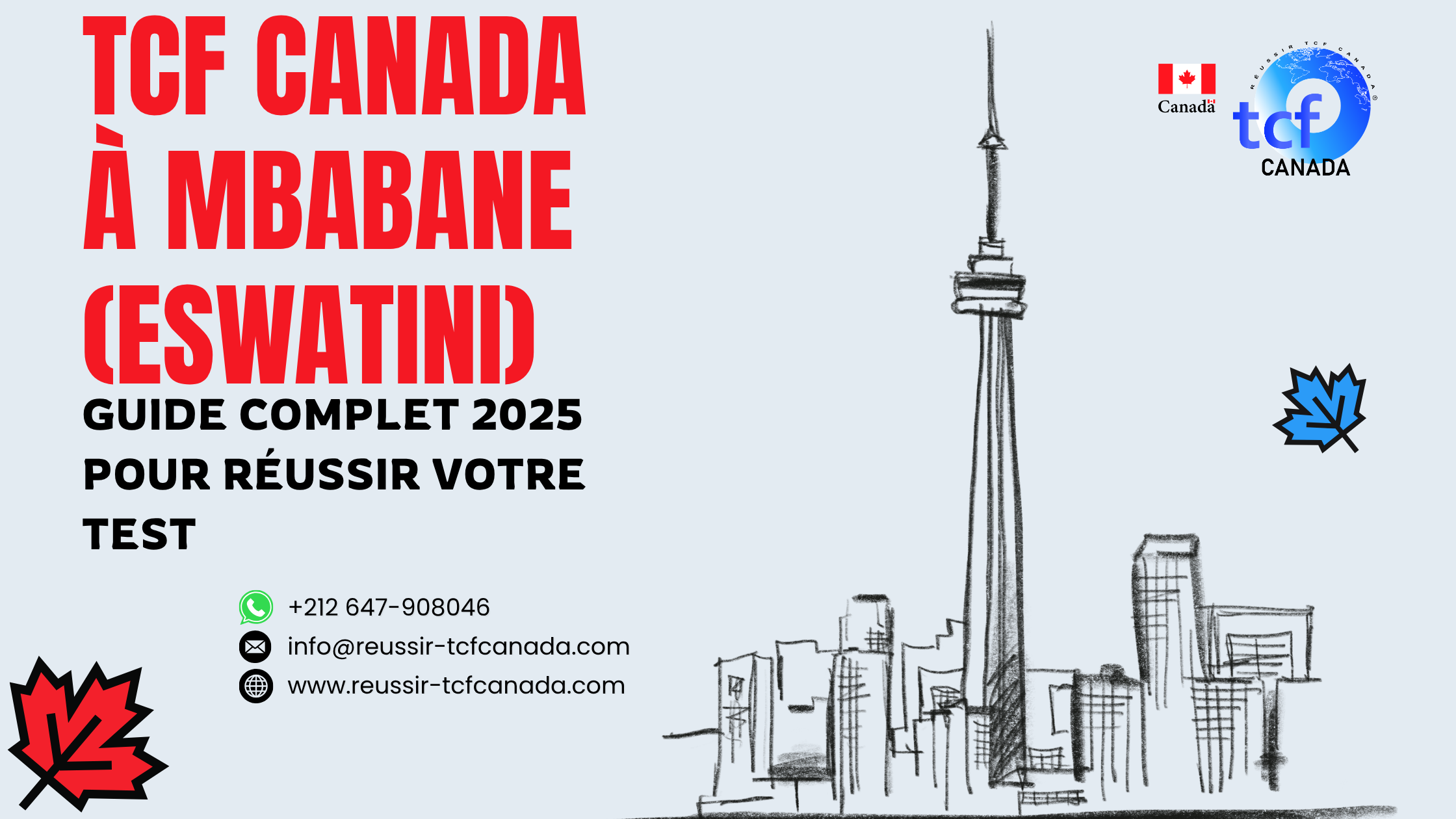 Préparez et réussissez le TCF Canada à Mbabane avec conseils, packs Nabil et centres officiels.