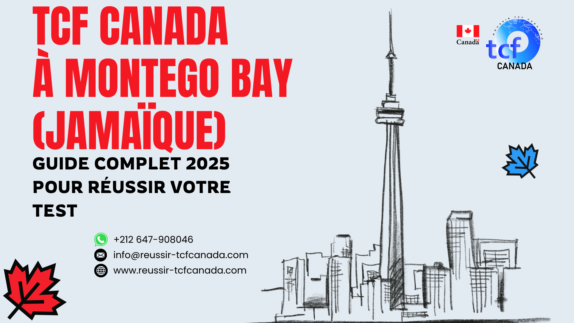 TCF Canada à Montego Bay : centres, préparation en ligne, Packs Nabil et conseils pour réussir votre examen en 2025.