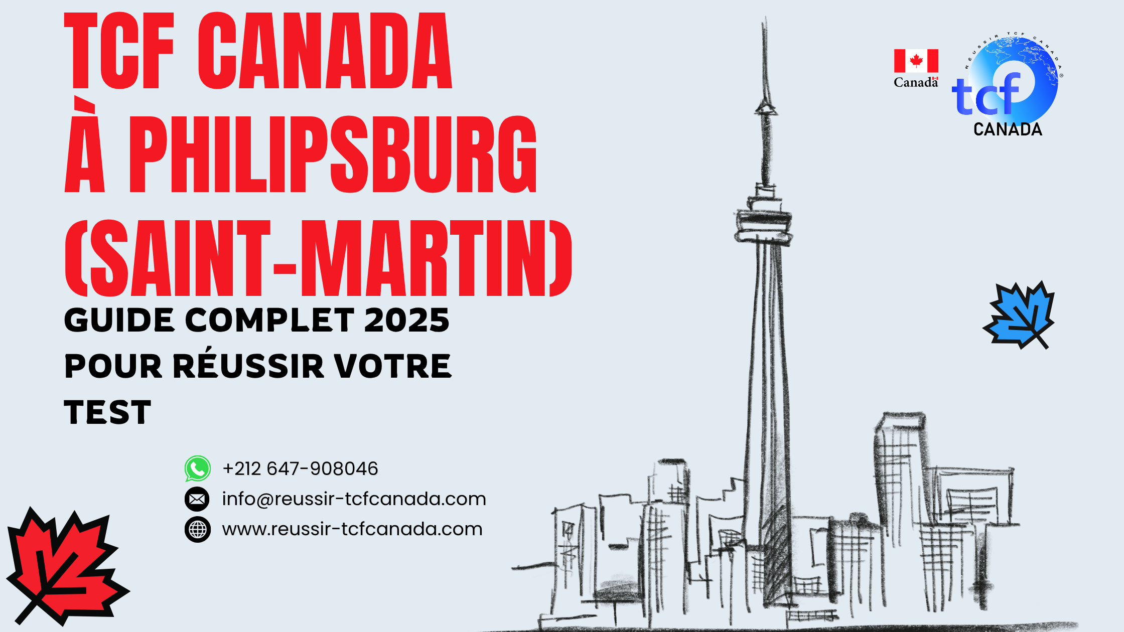 TCF Canada à Philipsburg : centres, préparation en ligne, Packs Nabil et conseils pour réussir votre examen en 2025.