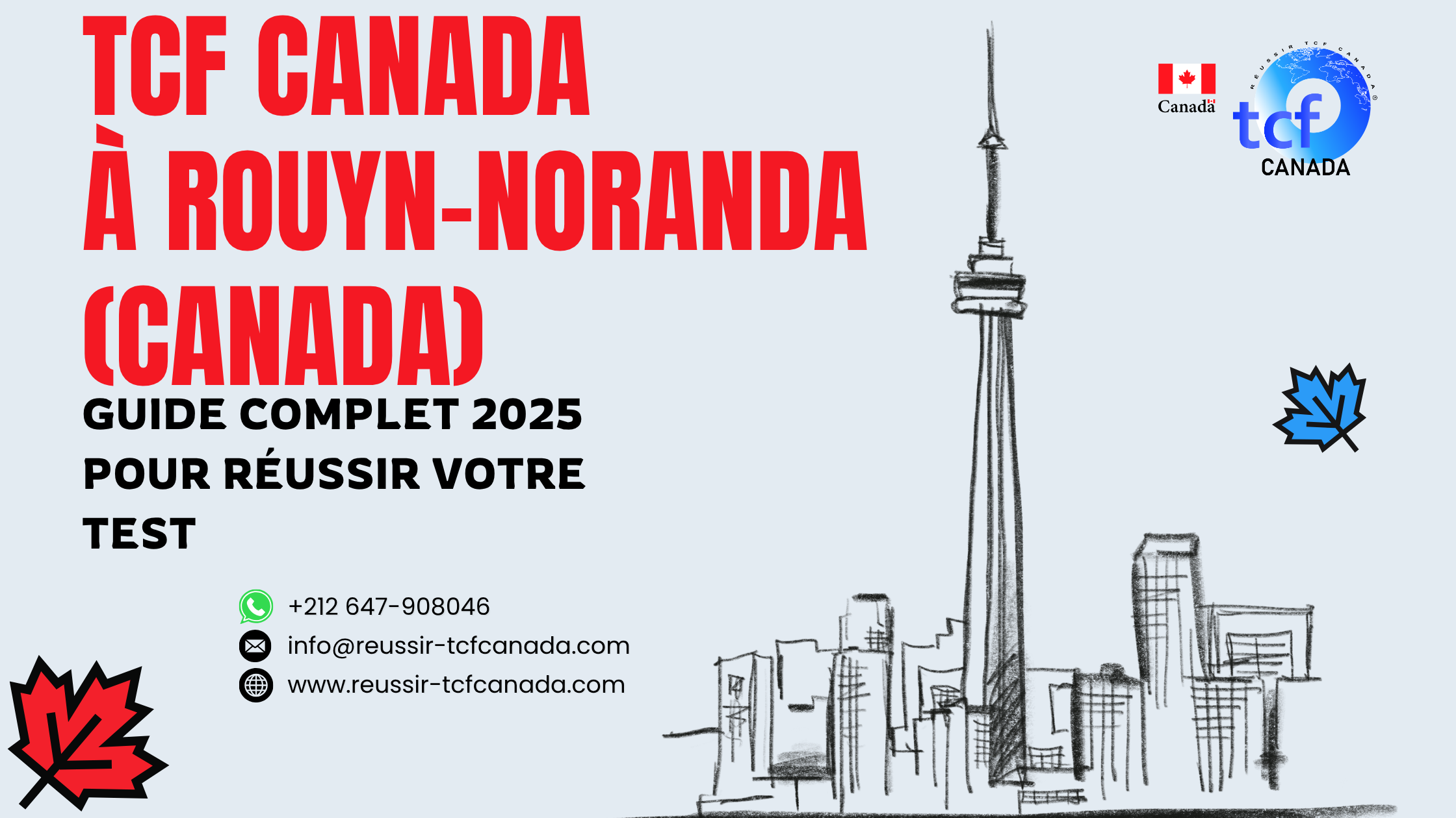TCF Canada à Rouyn-Noranda : centres, préparation, Packs Nabil et conseils pratiques pour réussir votre test en 2025.