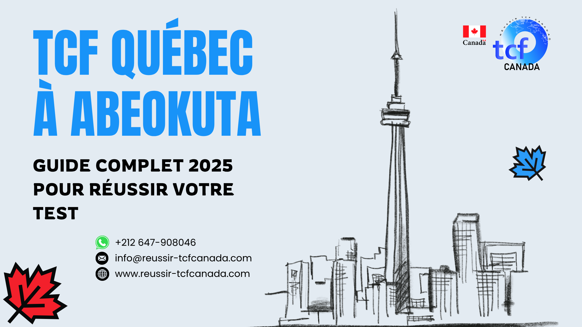 Préparez le TCF Québec à Abeokuta avec Pack Nabil. Tests identiques, méthodologie et entraînement pour réussir en 2025.