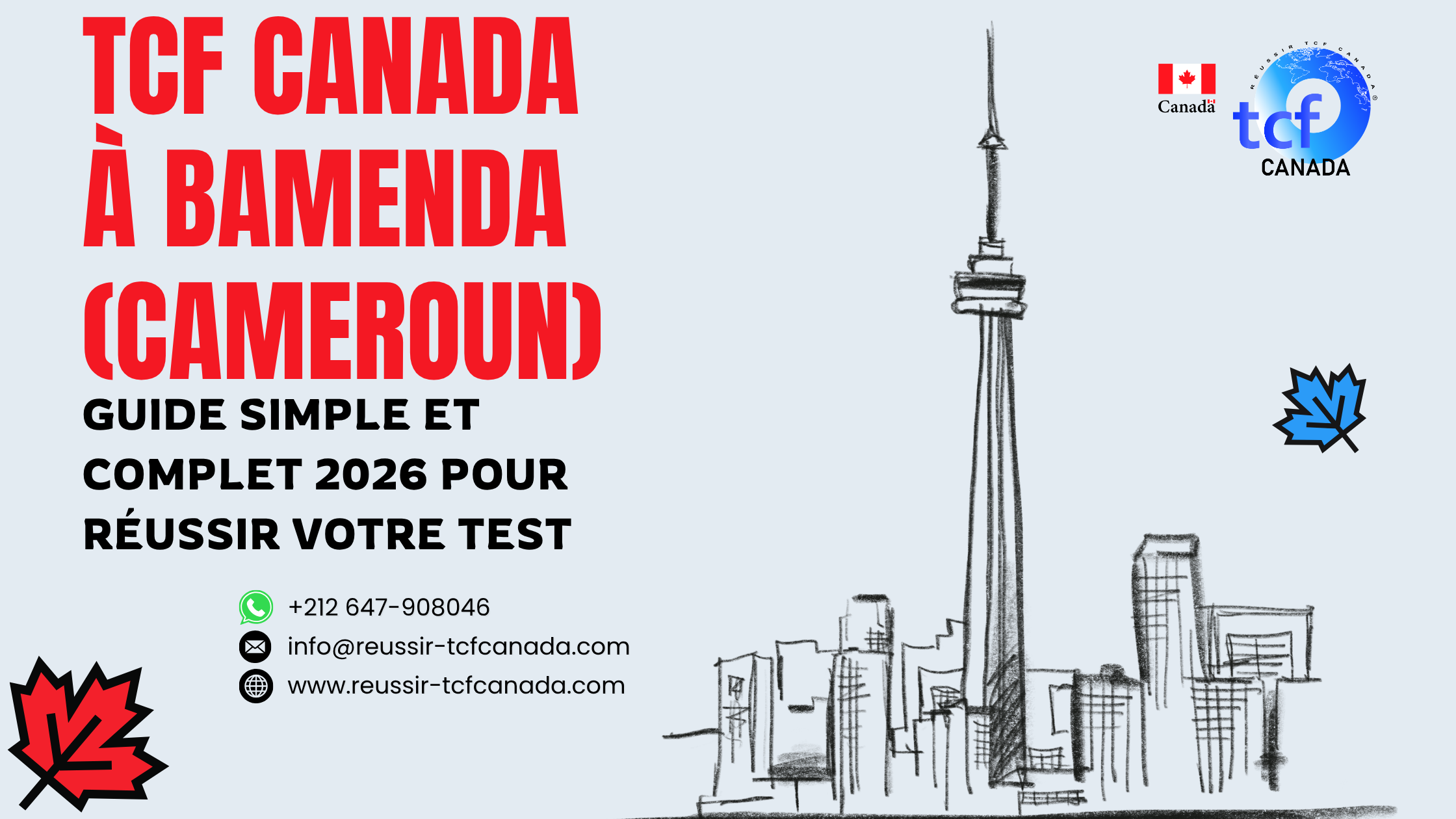 Guide simple pour réussir le TCF Canada à Bamenda : préparation, centres, méthodes et packs Nabil.