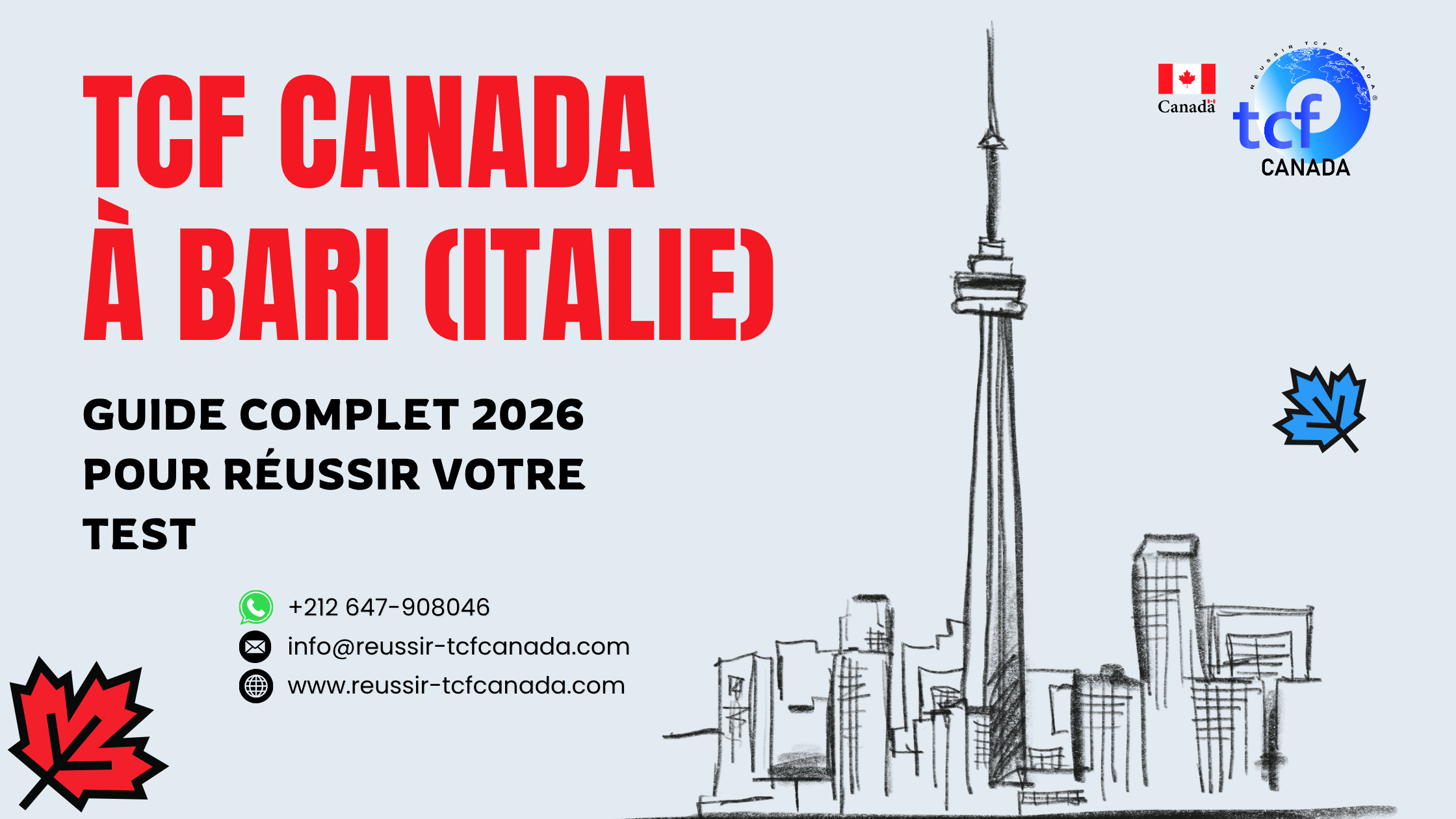 Guide complet pour passer et réussir le TCF Canada à Bari : centres, préparation en ligne et conseils 2026.