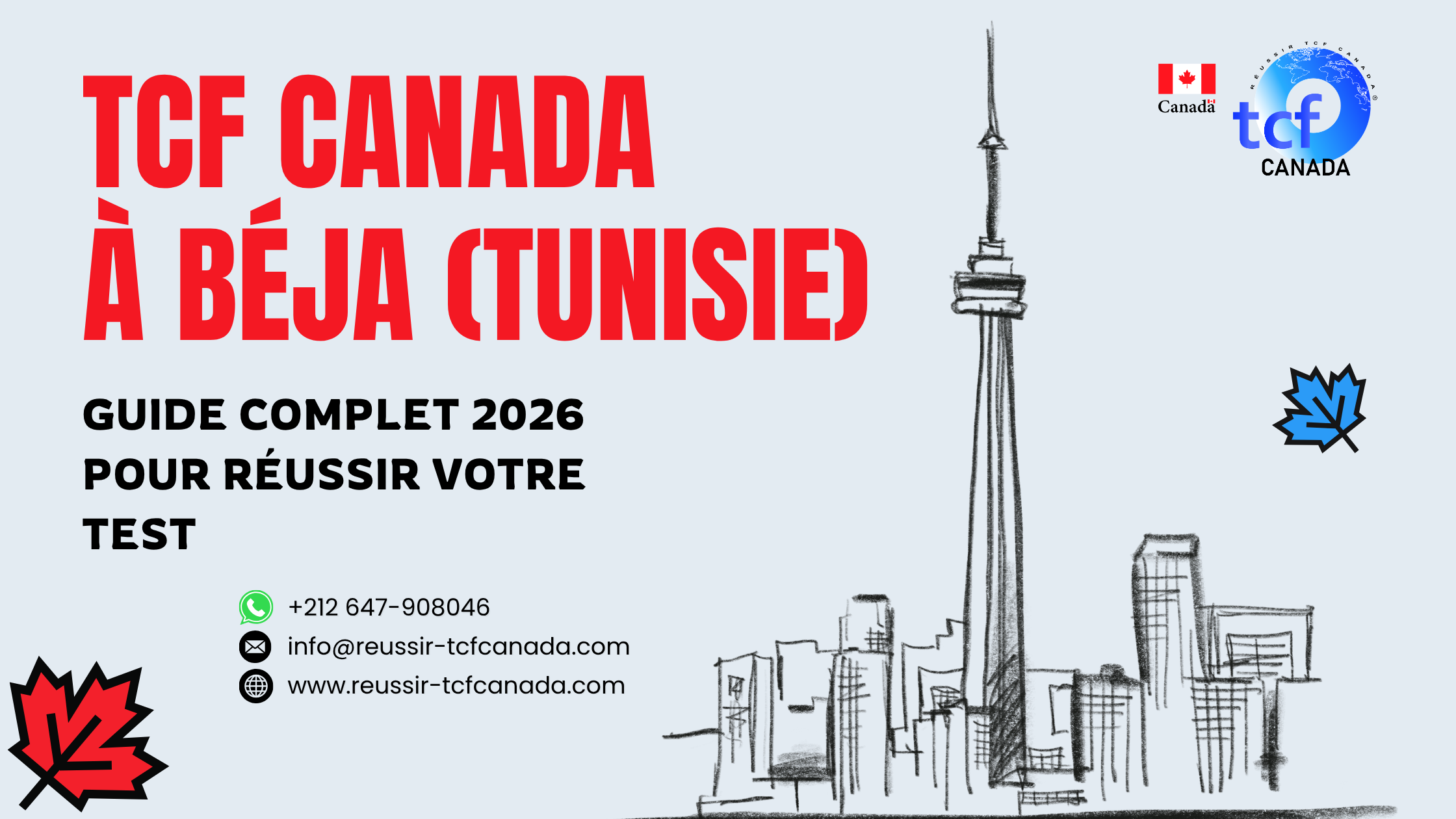 Réussissez le TCF Canada à Béja : guide complet 2026, conseils, centres et ressources pour réussir votre test.