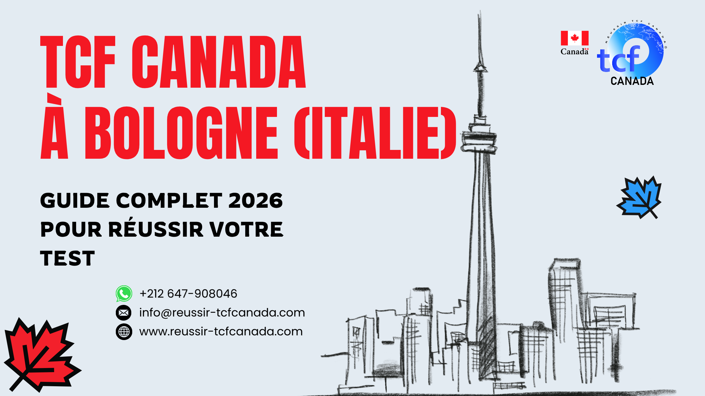 Guide complet pour passer et réussir le TCF Canada à Bologne : centres, préparation en ligne et conseils 2026.