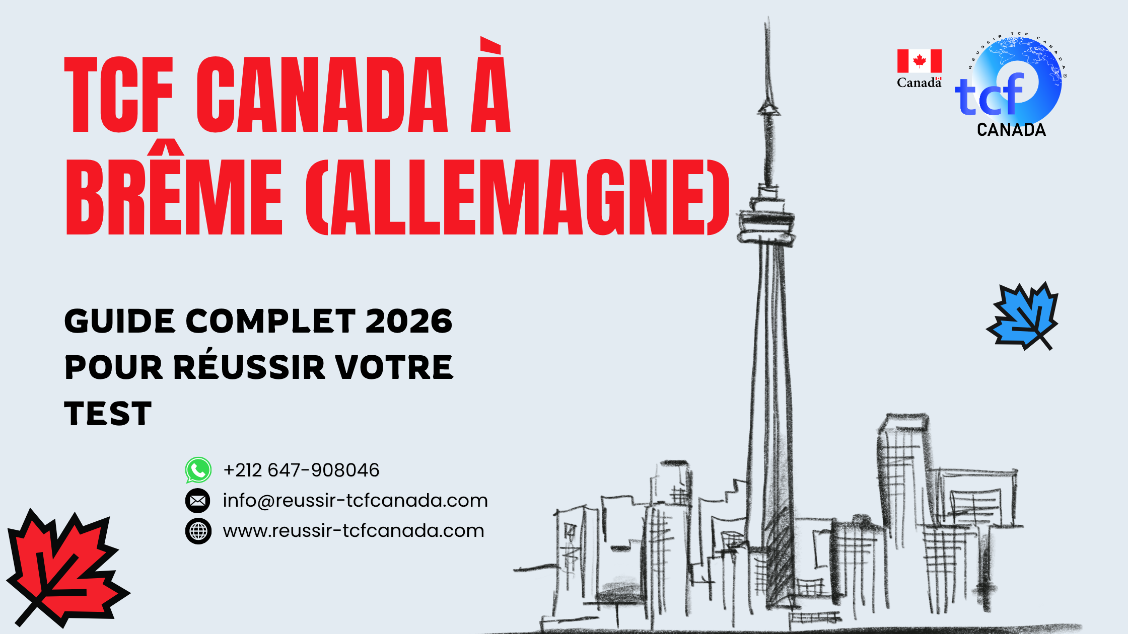 Guide complet pour passer et réussir le TCF Canada à Brême : centres proches, préparation en ligne et conseils 2026.