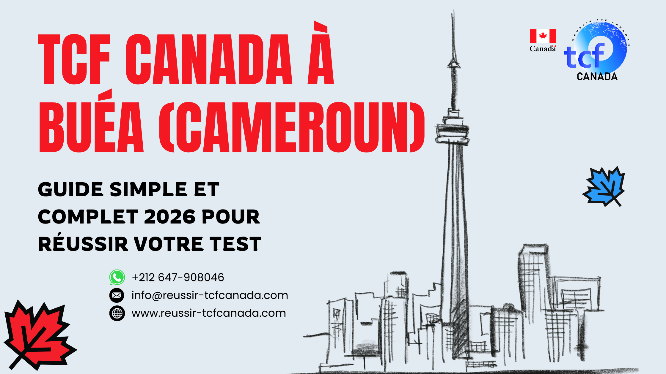 Guide simple pour réussir le TCF Canada à Buéa : préparation, centres, méthodes et packs Nabil.