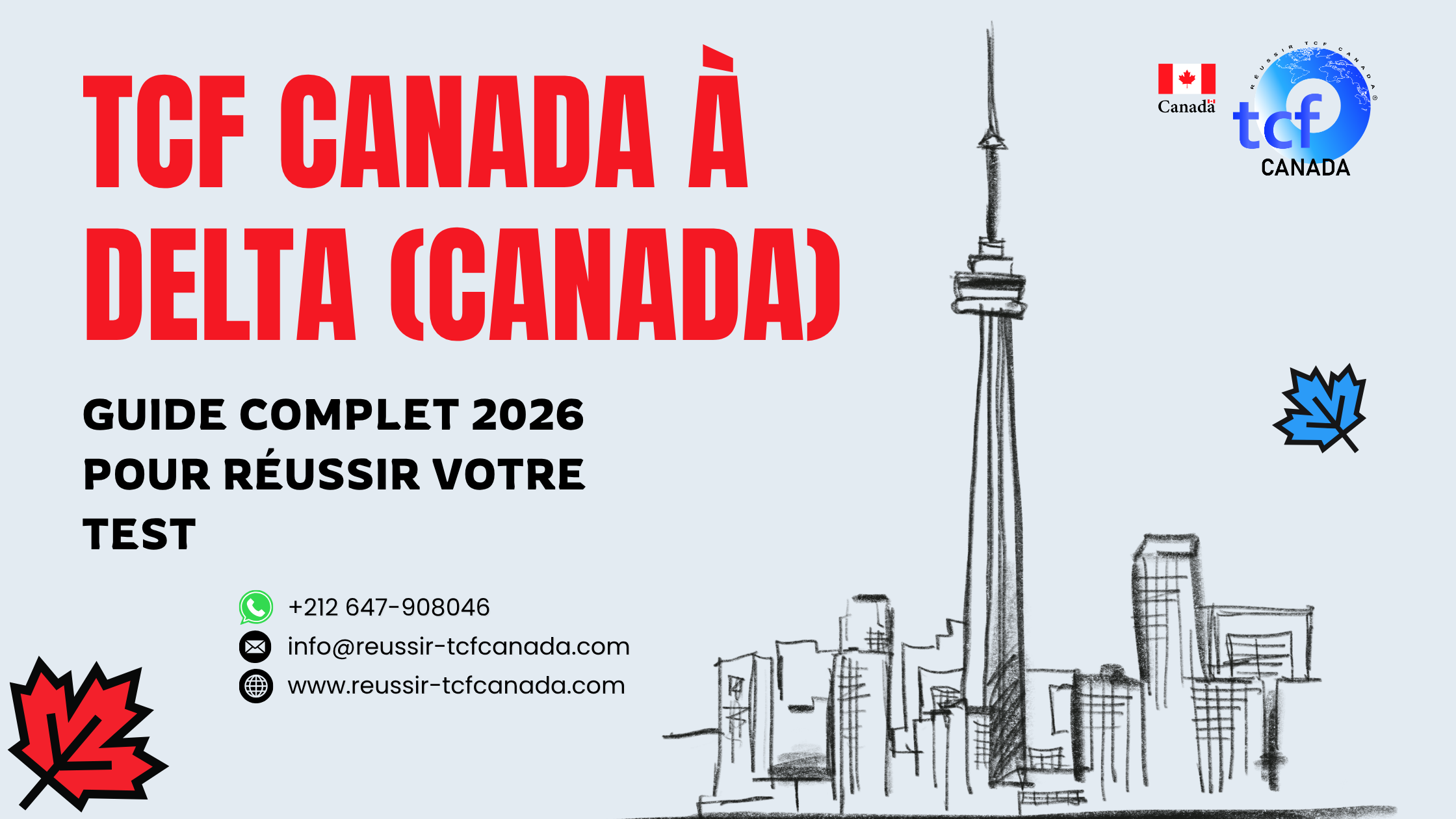 Préparez le TCF Canada à Delta : centres proches, Pack Nabil, méthodes en ligne et conseils essentiels 2025.
