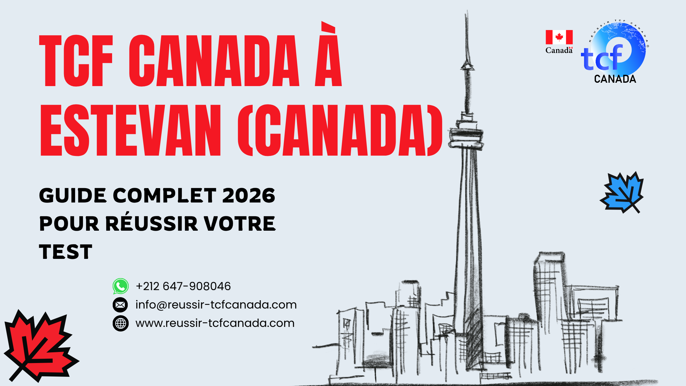 Préparez le TCF Canada à Estevan : centres proches, Pack Nabil, méthodes en ligne et conseils pour réussir 2025.