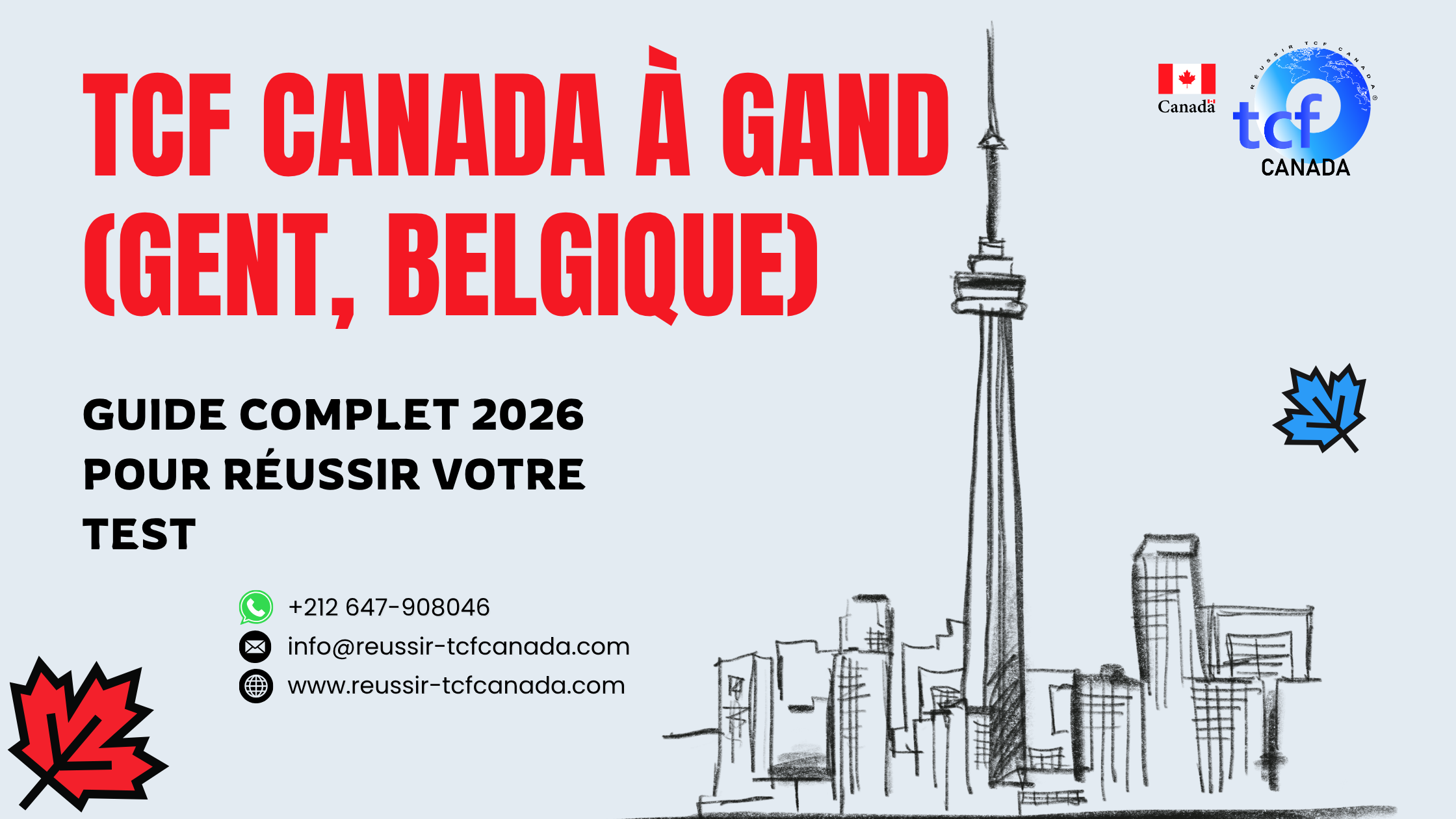 Préparez le TCF Canada à Gand : centres, méthodes, packs et conseils essentiels pour réussir en 2026.