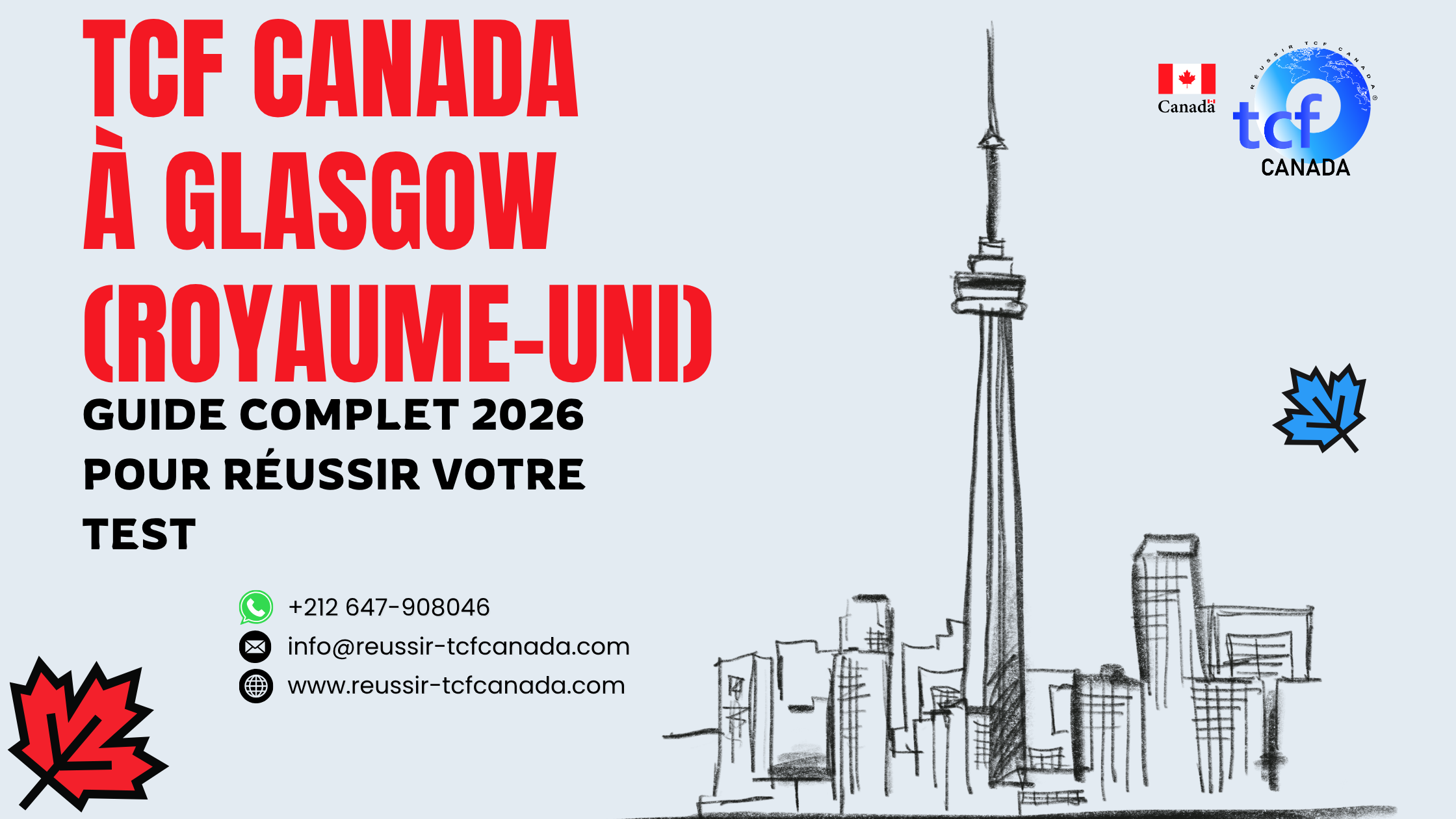 Guide complet pour passer et réussir le TCF Canada à Glasgow : centres proches, préparation en ligne et conseils 2026.