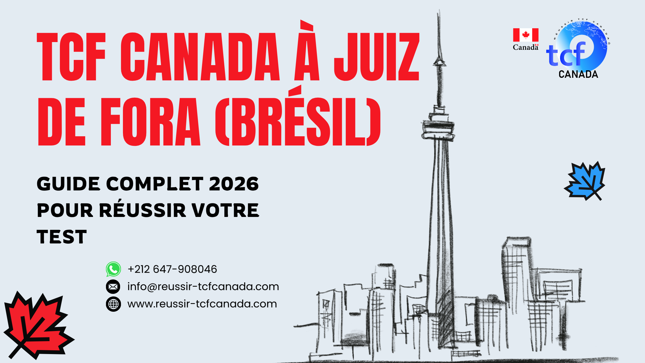 Guide 2026 du TCF Canada à Juiz de Fora : centres, préparation, ressources et conseils pour réussir votre test.