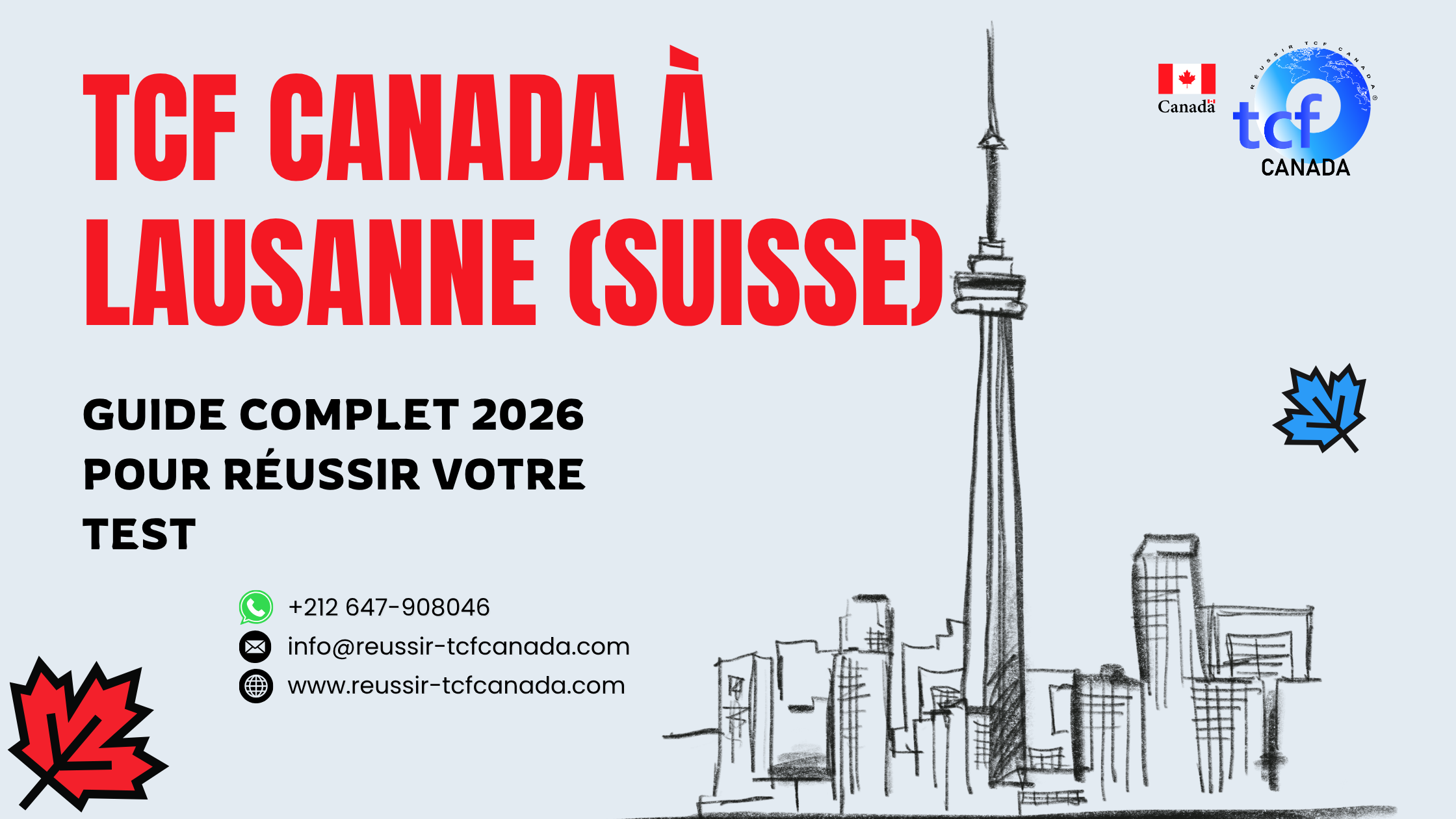 Préparez le TCF Canada à Lausanne : centres, méthodes, packs et conseils essentiels pour réussir en 2026.
