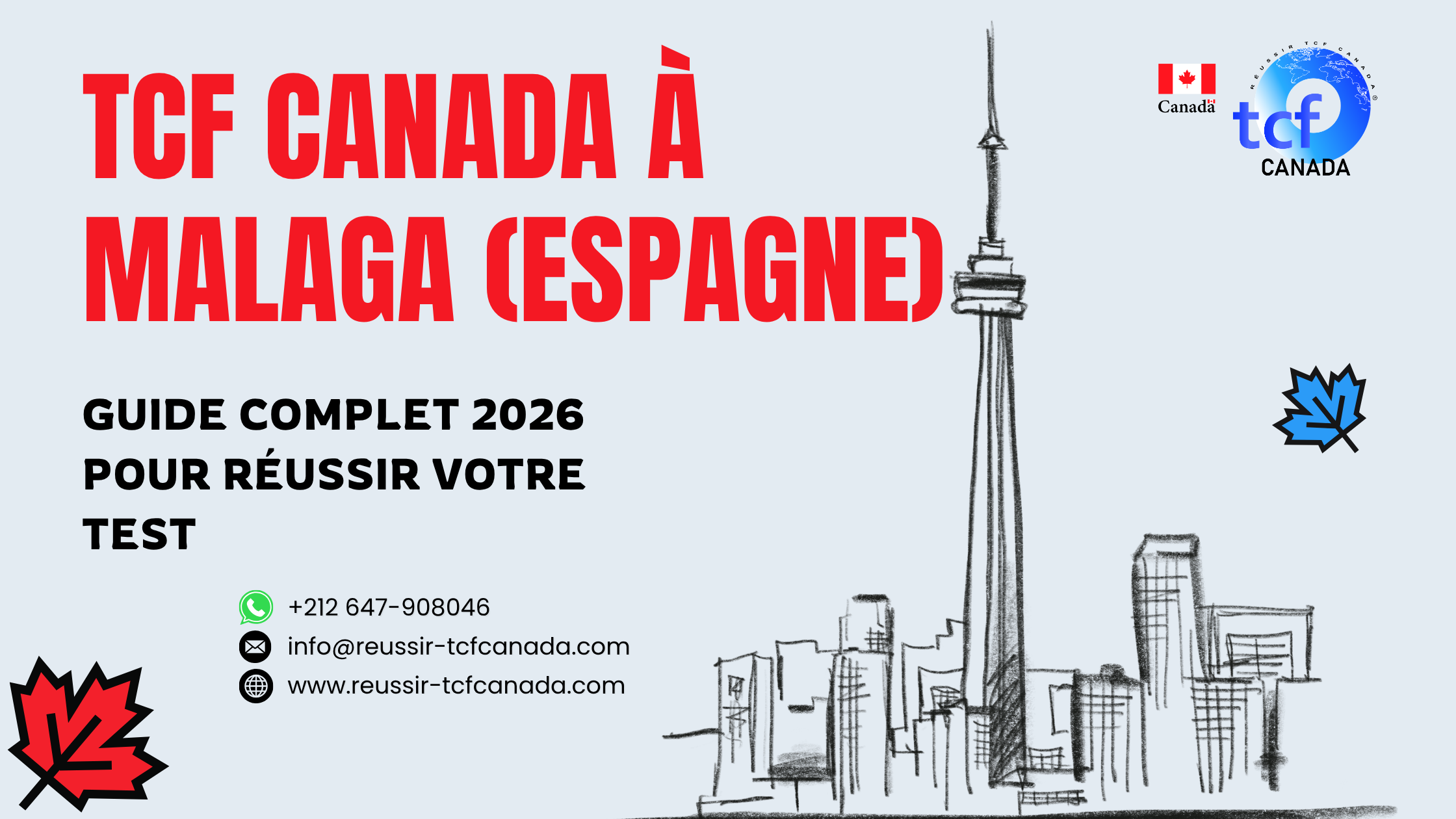 Préparez le TCF Canada à Malaga : centres proches, méthodes, packs et conseils essentiels pour réussir votre test en 2026.