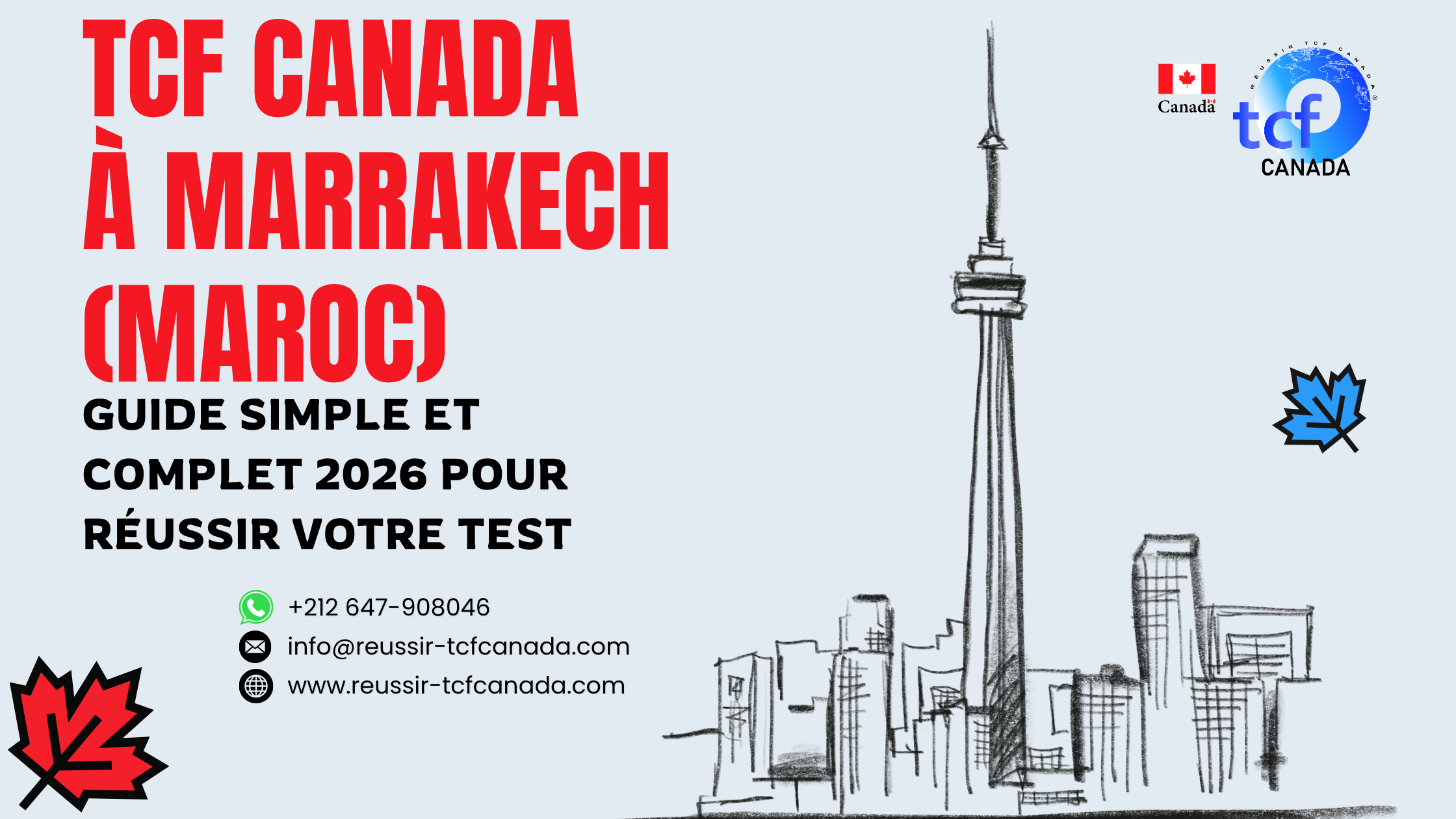 Guide simple pour réussir le TCF Canada à Marrakech : préparation, centres, méthodes et packs Nabil.