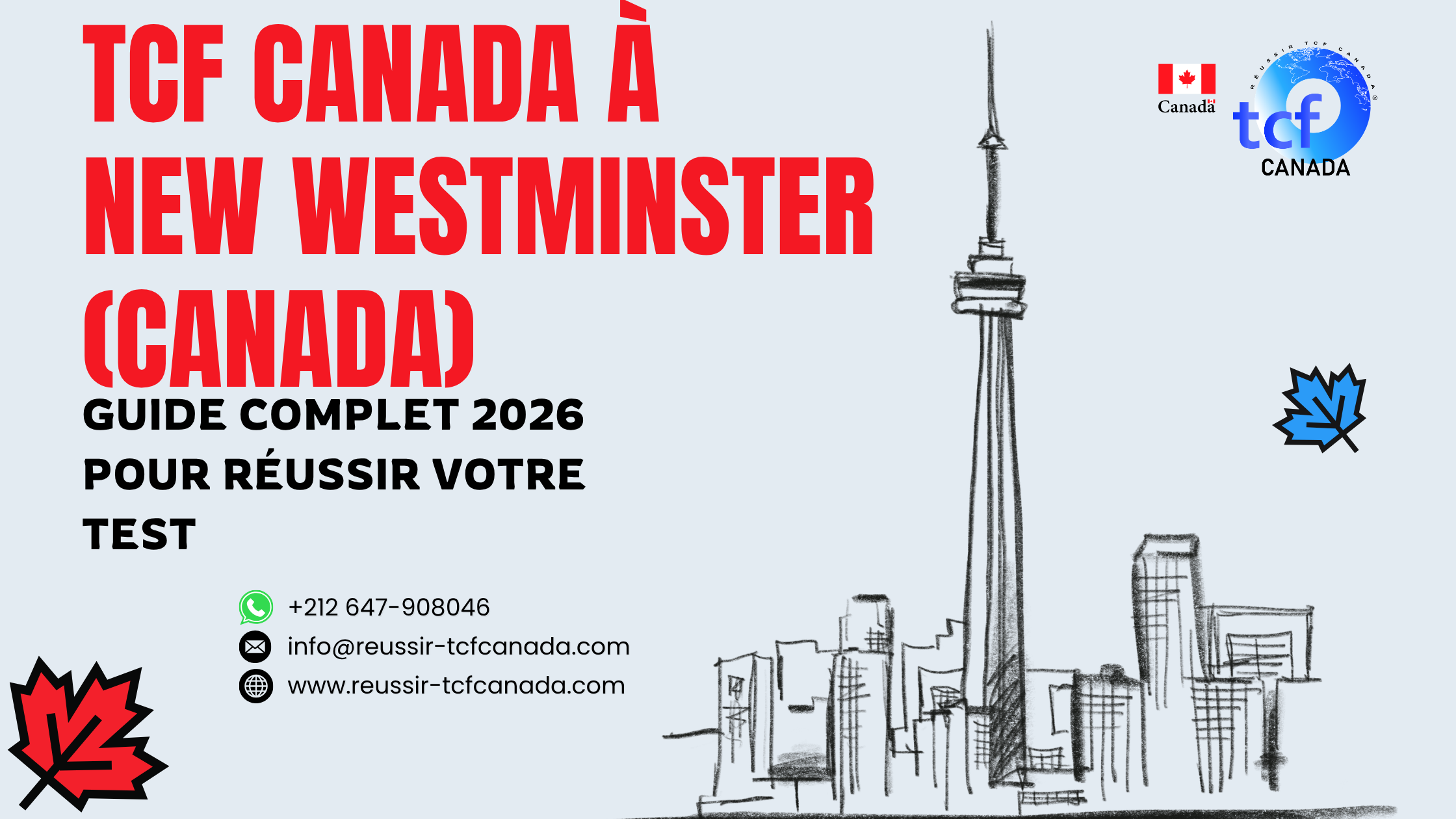 Préparez le TCF Canada à New Westminster : centres proches, outils en ligne, Pack Nabil et conseils 2026 pour réussir.
