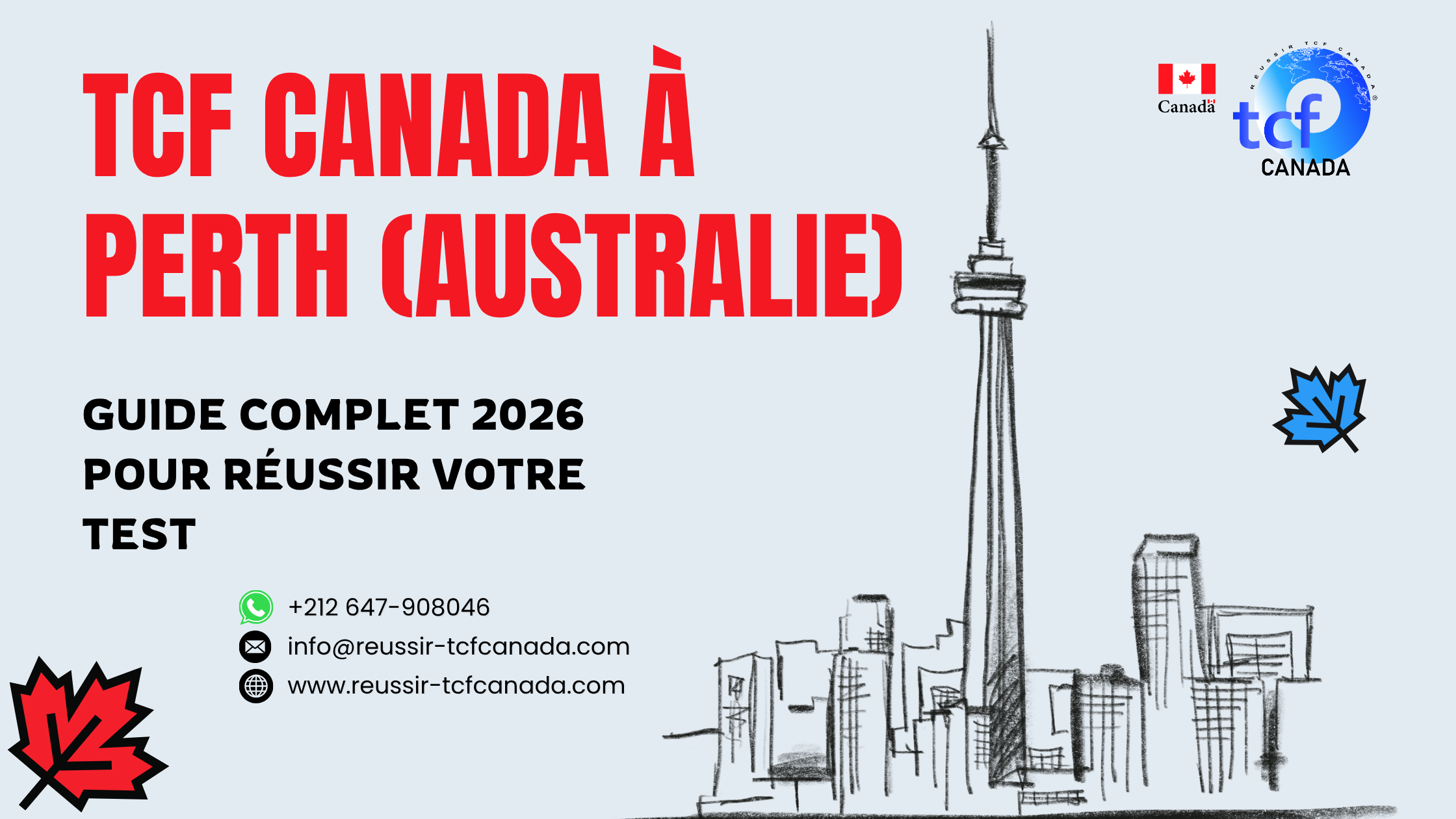 Préparez le TCF Canada à Perth : centres, méthodes, packs et conseils essentiels pour réussir en 2026.