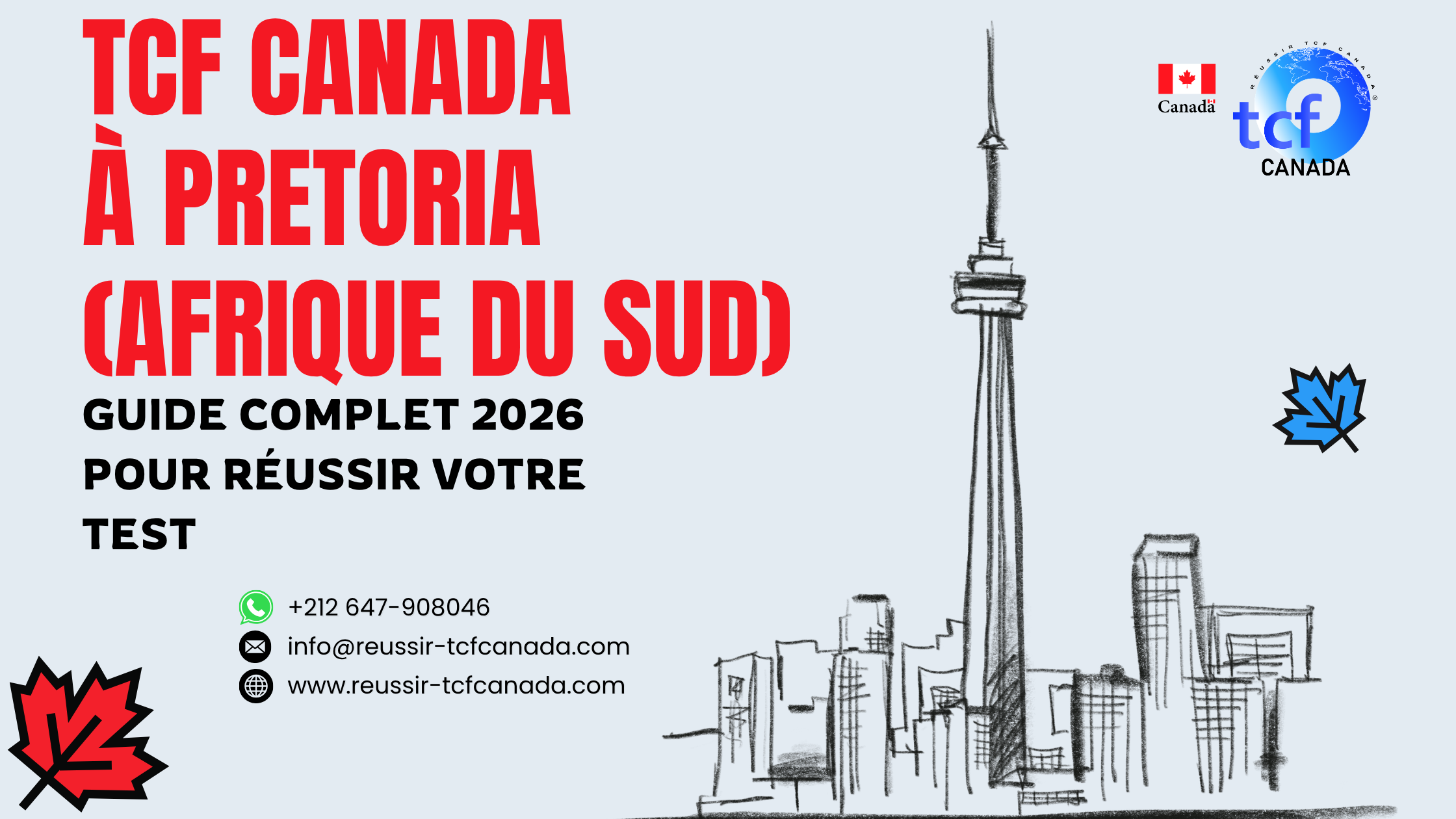 Préparez le TCF Canada à Pretoria : centres, méthodes, packs et conseils essentiels pour réussir en 2026.