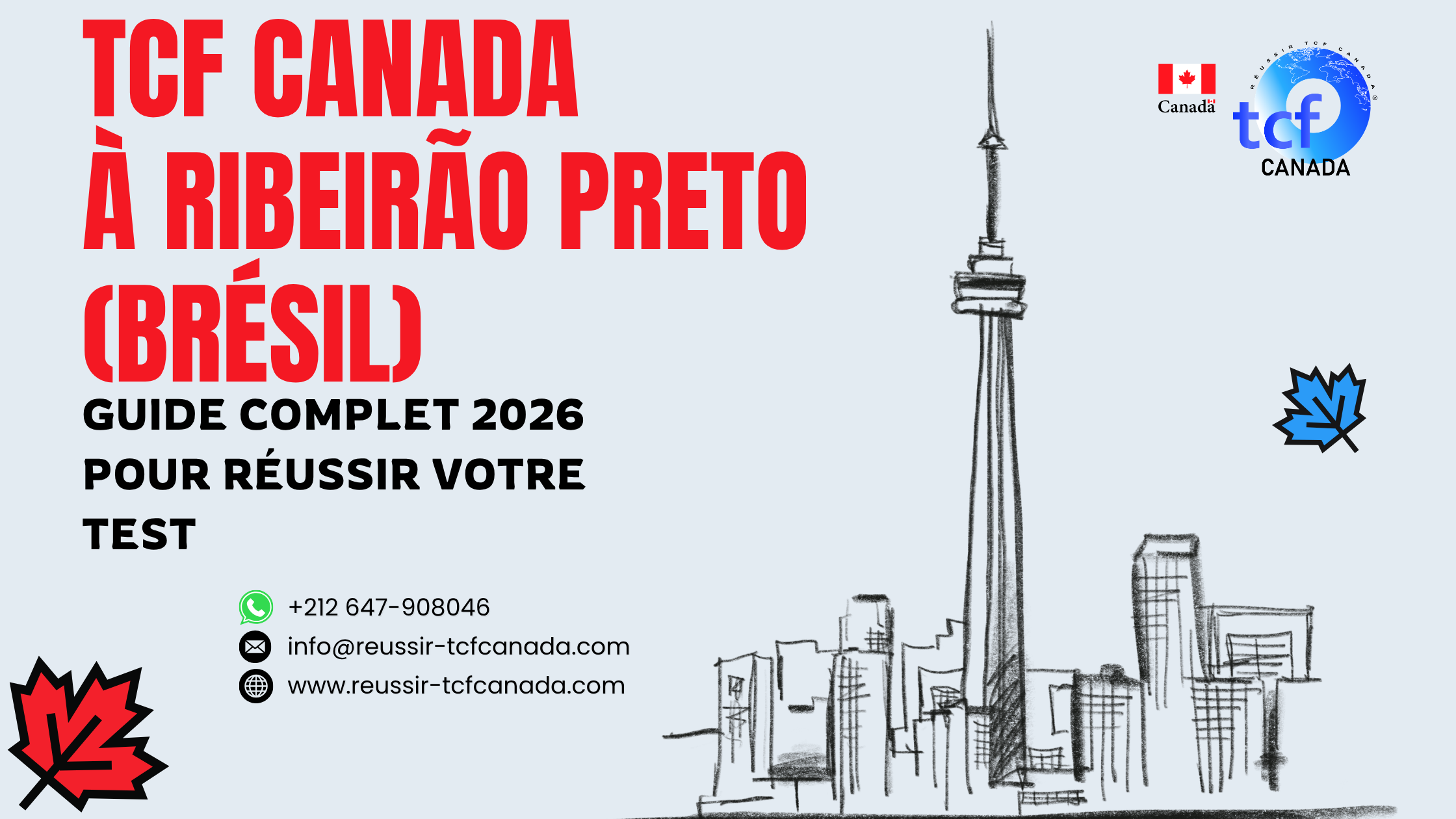 Guide 2026 du TCF Canada à Ribeirão Preto : centres, préparation, ressources et conseils pour réussir votre test.