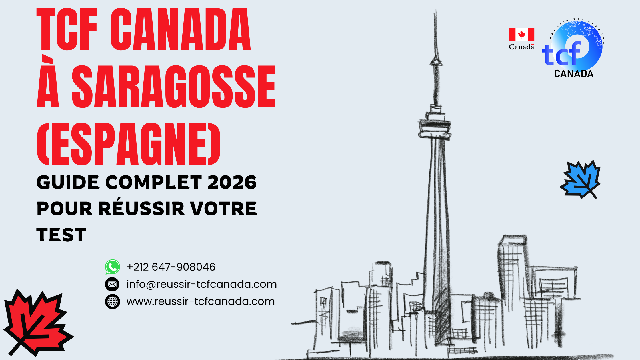 Préparez le TCF Canada à Saragosse : centres, méthodes, packs et conseils essentiels pour réussir en 2026.