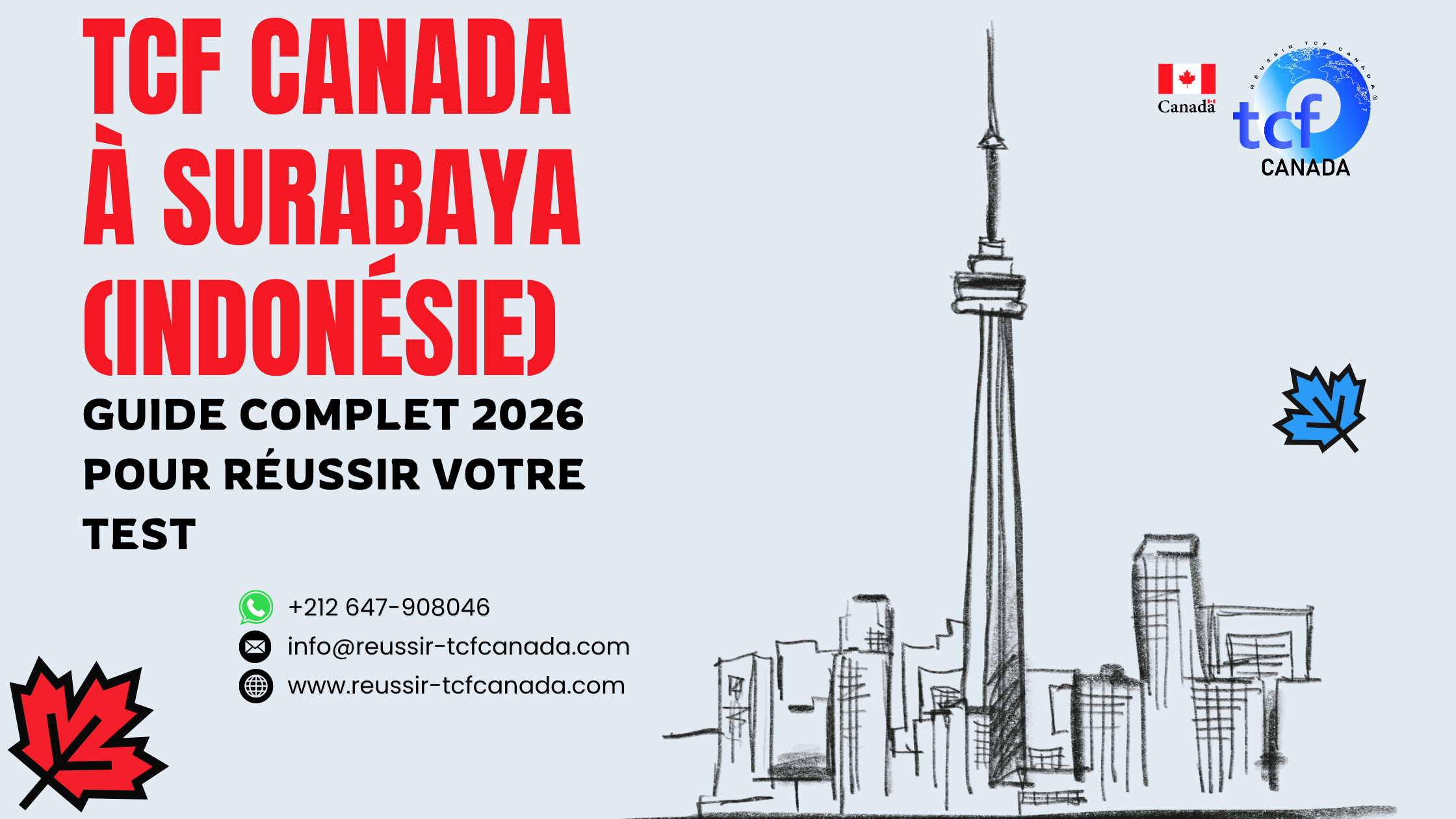 Préparez le TCF Canada à Surabaya : centres proches, méthodes, packs et conseils pour réussir votre test en 2026.