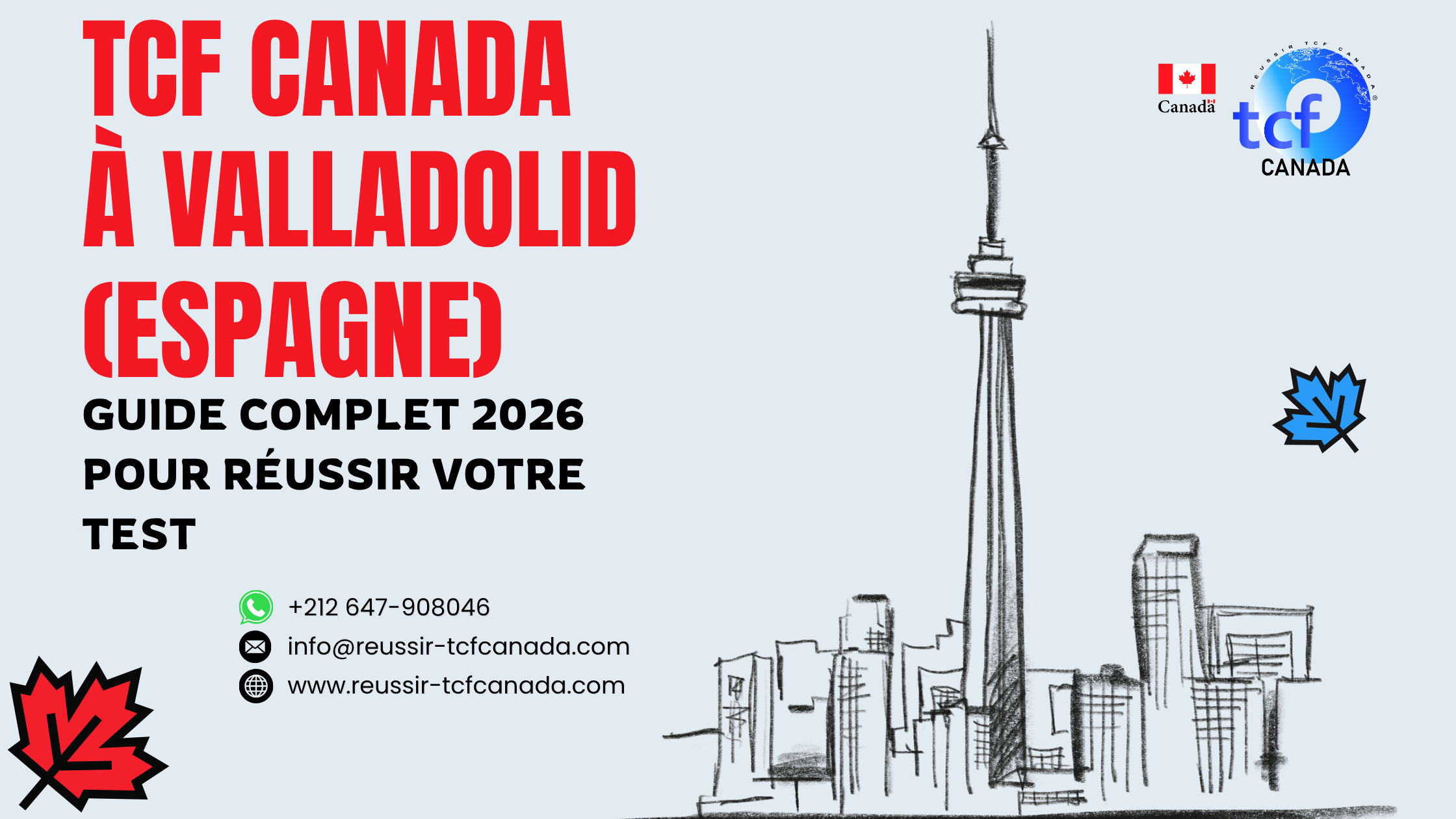 Préparez le TCF Canada à Valladolid : centres, méthodes, packs et conseils essentiels pour réussir en 2026.