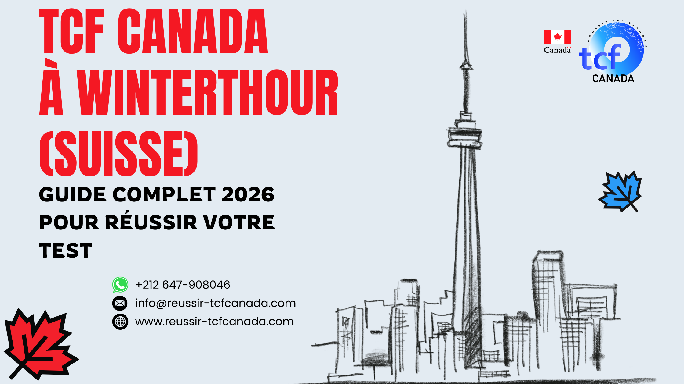 Préparez le TCF Canada à Winterthour : centres, méthodes, packs et conseils essentiels pour réussir en 2026.