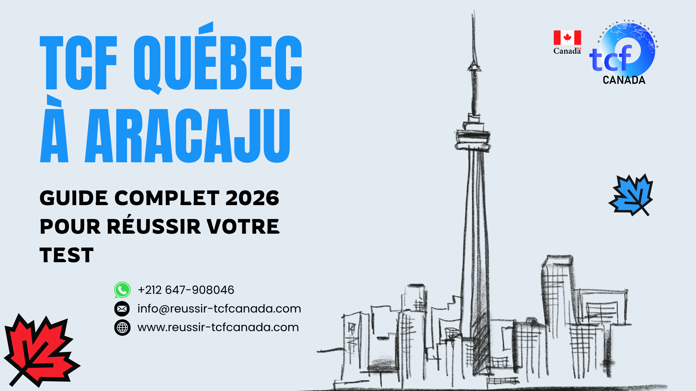 Préparez le TCF Québec à Aracaju avec les Packs Nabil. Tests identiques, méthodologie et entraînement complet pour réussir en 2026.