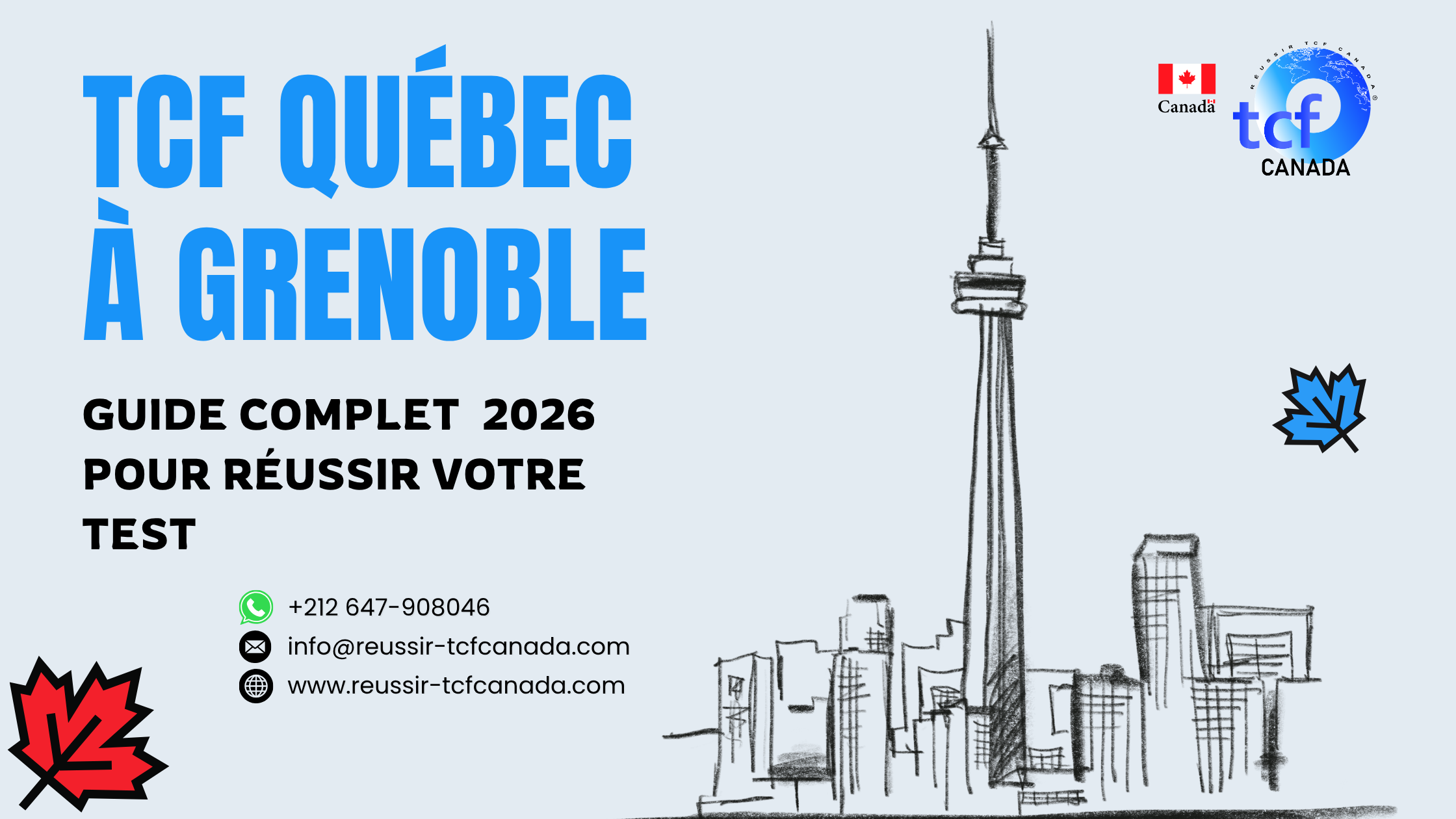 Préparez le TCF Québec à Grenoble avec Pack Nabil : tests identiques, méthodologie et entraînement complet pour réussir en 2026.