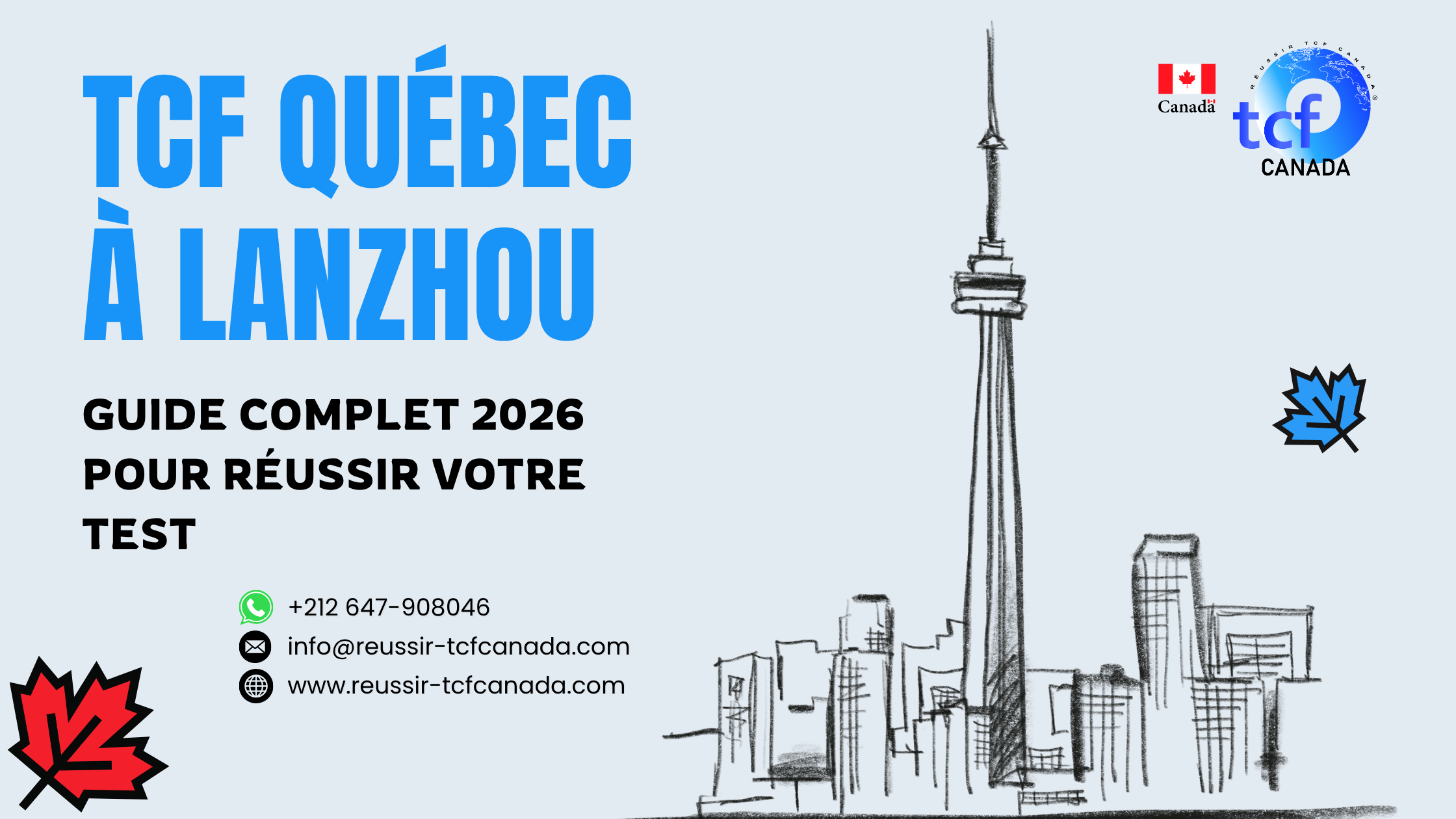 Préparez le TCF Québec à Lanzhou avec le Pack Nabil. Tests identiques, méthodologie et entraînement complet pour réussir en 2026.