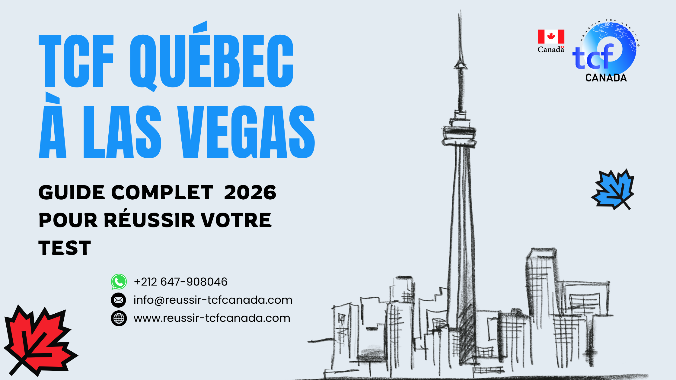 Préparez le TCF Québec à Las Vegas avec le Pack Nabil. Tests identiques, méthodologie et entraînement pour réussir en 2026.
