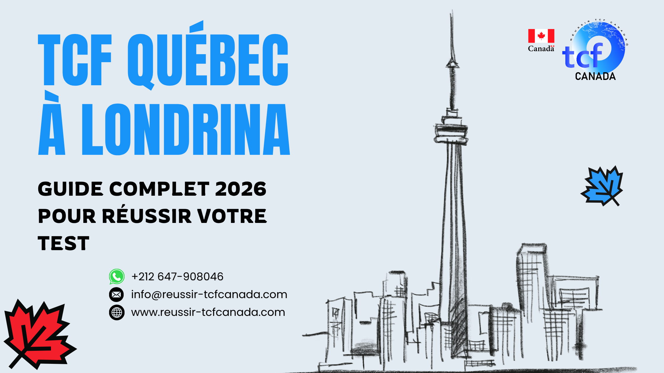Préparez le TCF Québec à Londrina avec le Pack Nabil. Tests identiques et méthodologie pour réussir en 2026.