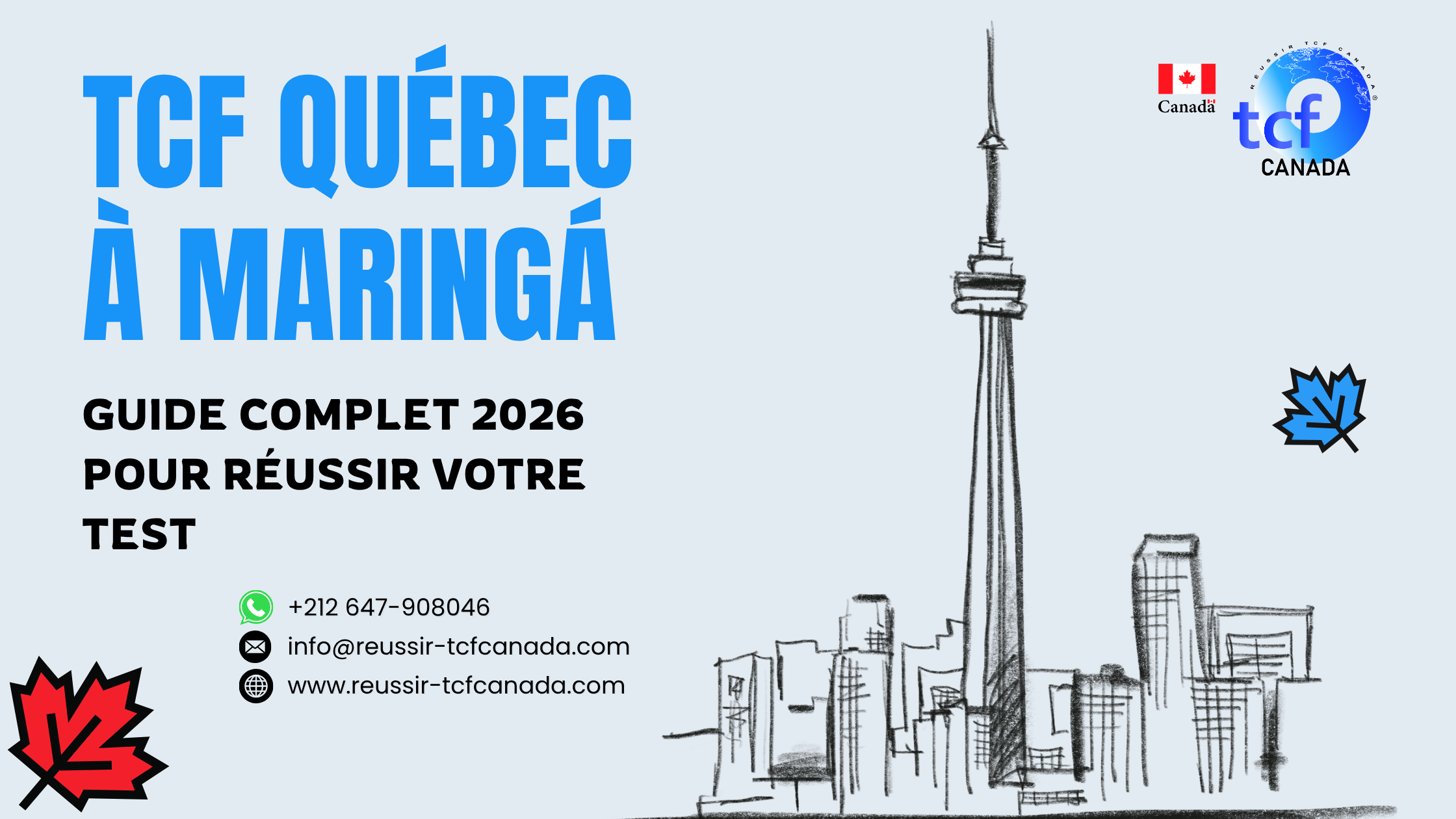 Préparez le TCF Québec à Maringá avec le Pack Nabil. Tests identiques et méthodologie pour réussir en 2026.