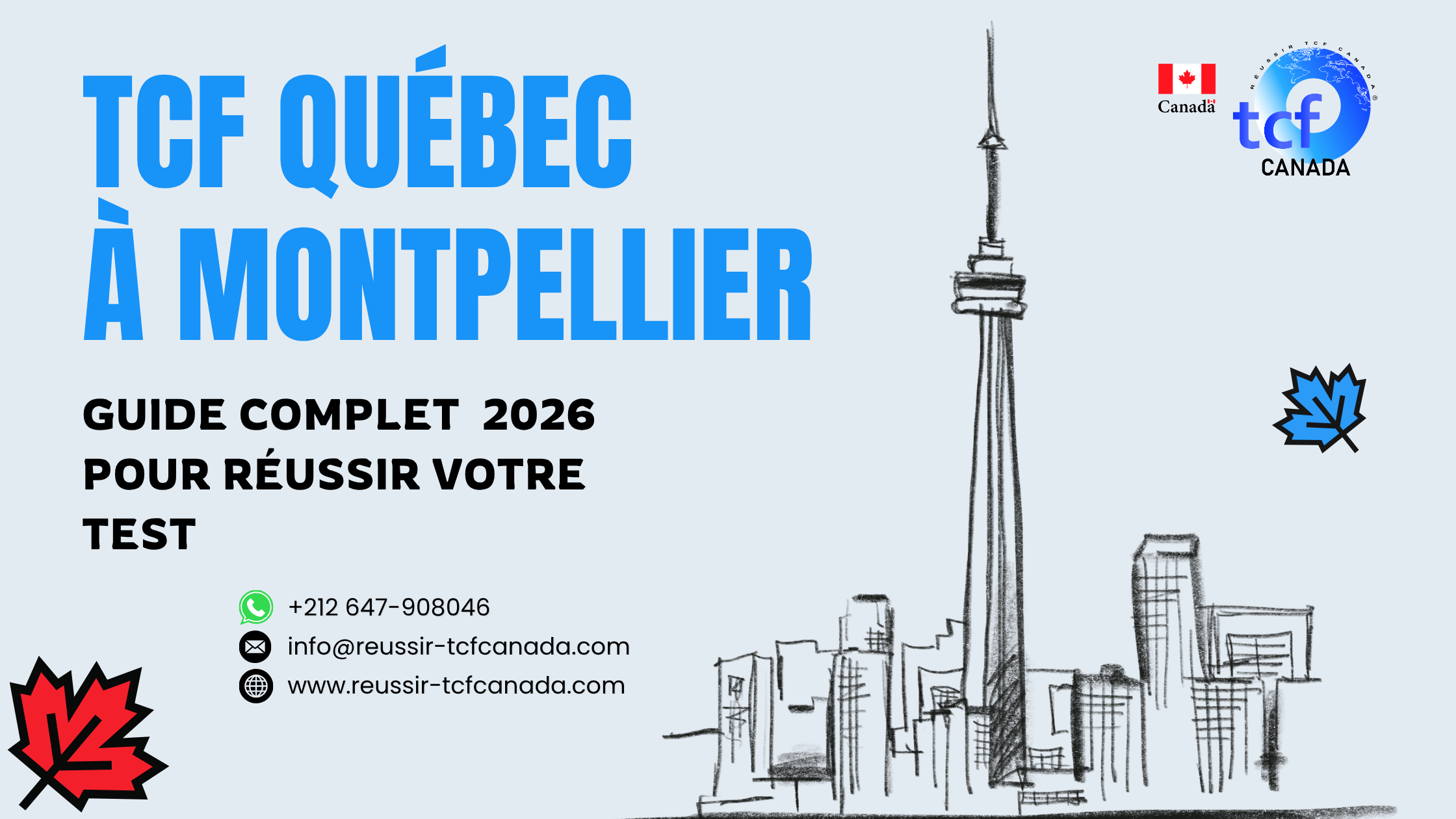 Préparez le TCF Québec à Montpellier avec Pack Nabil : tests identiques, méthodologie et entraînement complet pour réussir en 2026.