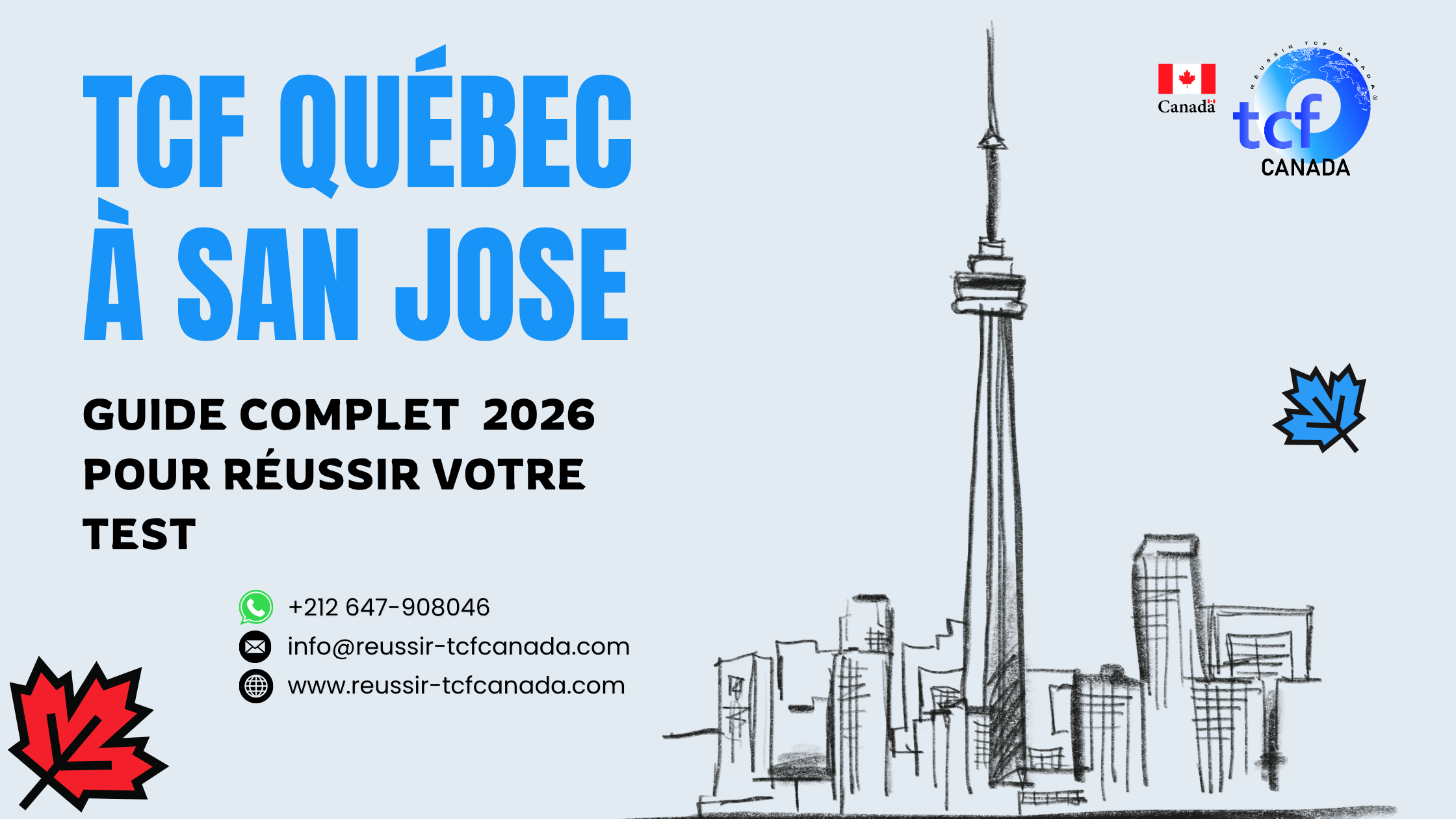 Préparez le TCF Québec à San Jose avec Packs Nabil : tests identiques, méthodologie et entraînement complet pour réussir en 2025.