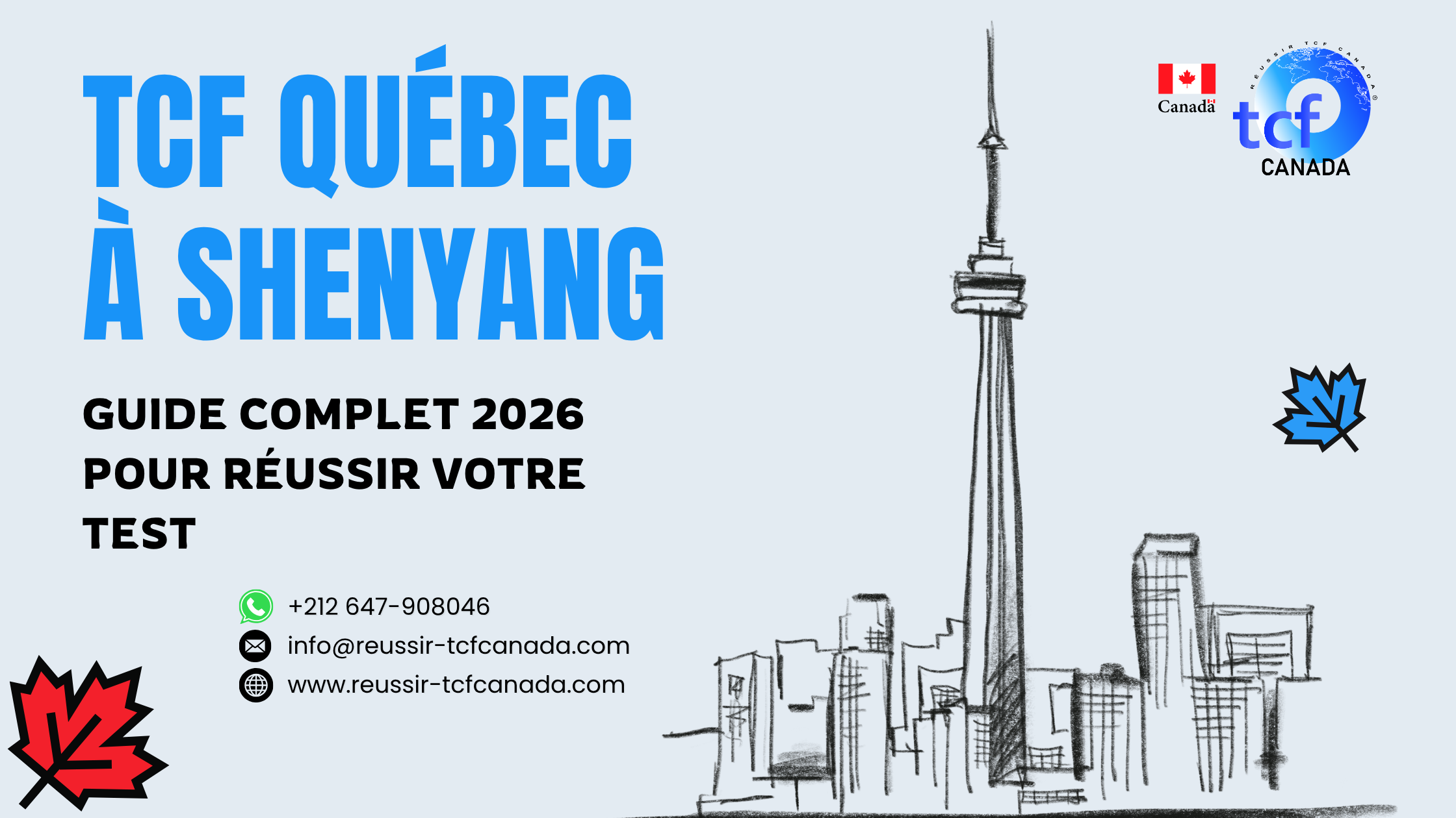 Préparez le TCF Québec à Shenyang : centres, méthodologie, tests blancs et Packs Nabil pour réussir votre examen en 2026.