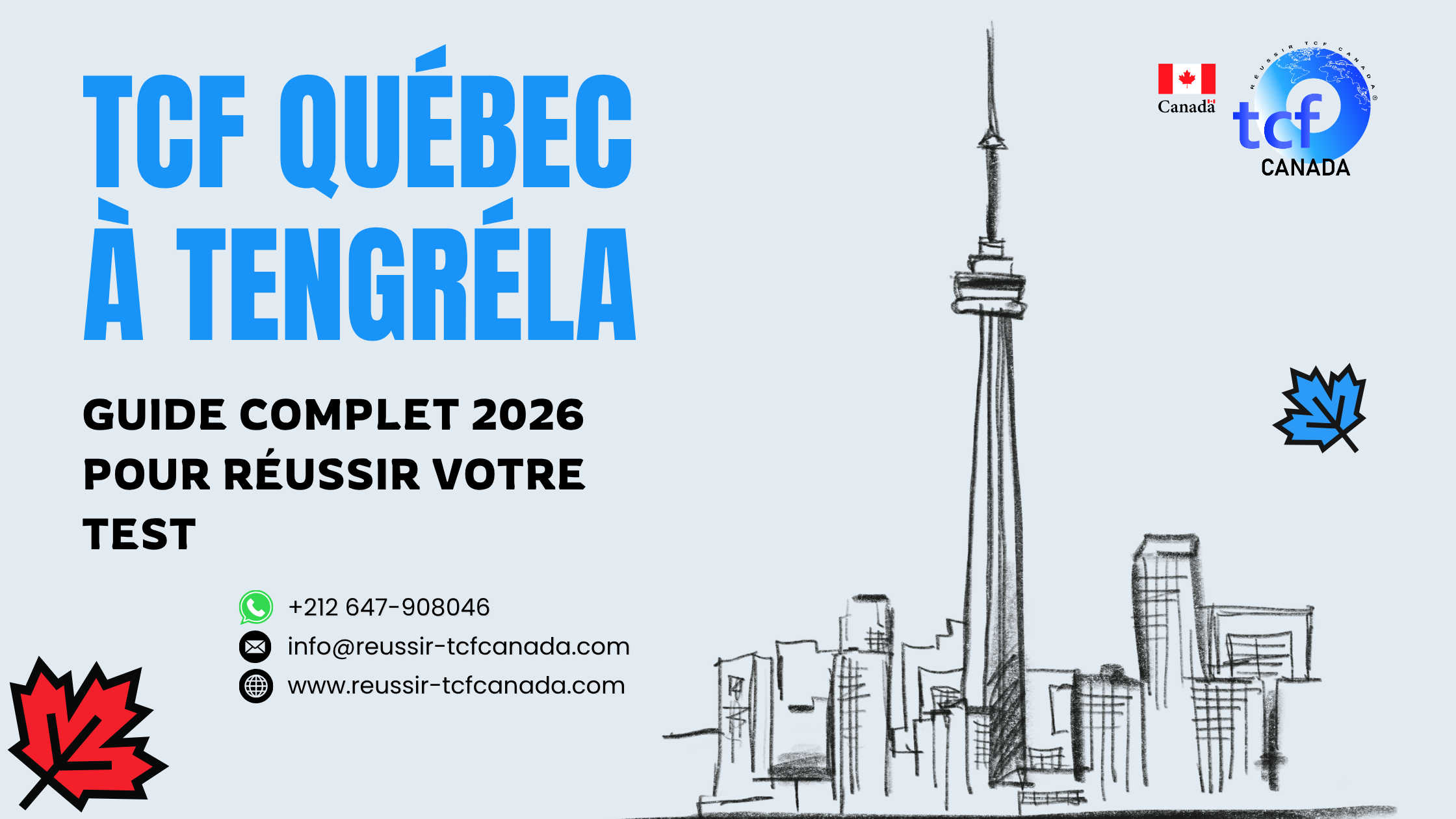 Préparez le TCF Québec à Tengréla avec le Pack Nabil. Tests identiques et méthodologie complète pour réussir 2026.